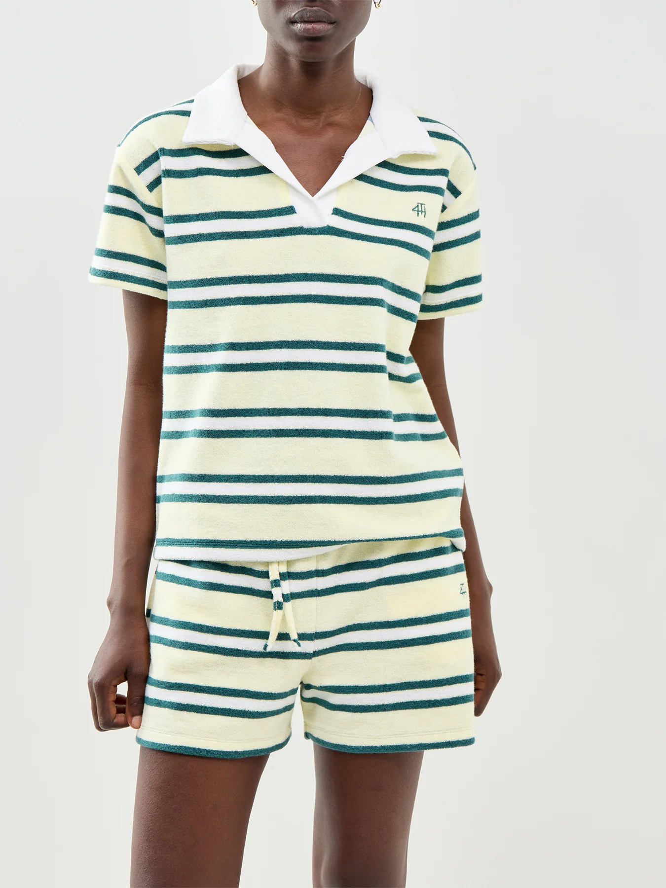 Zita Stripe Polo Top - Image 4