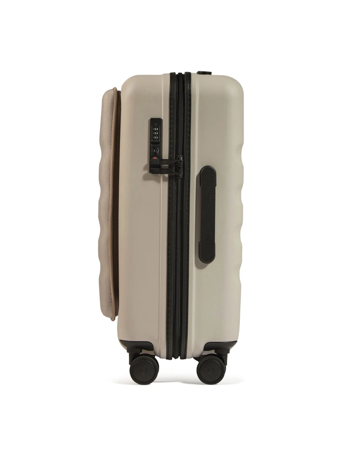 Icon Stripe Pocket Cabin Suitcase 55cm taupe - Image 3