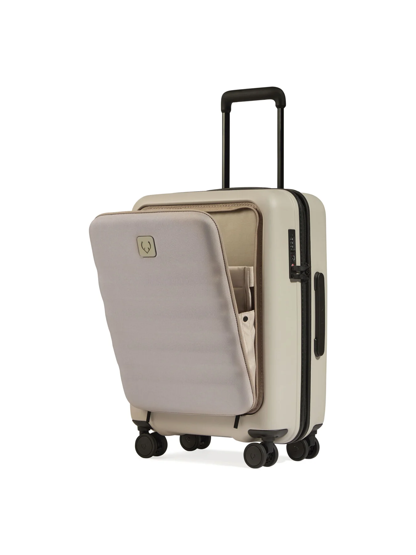 Icon Stripe Pocket Cabin Suitcase 55cm taupe - Image 4