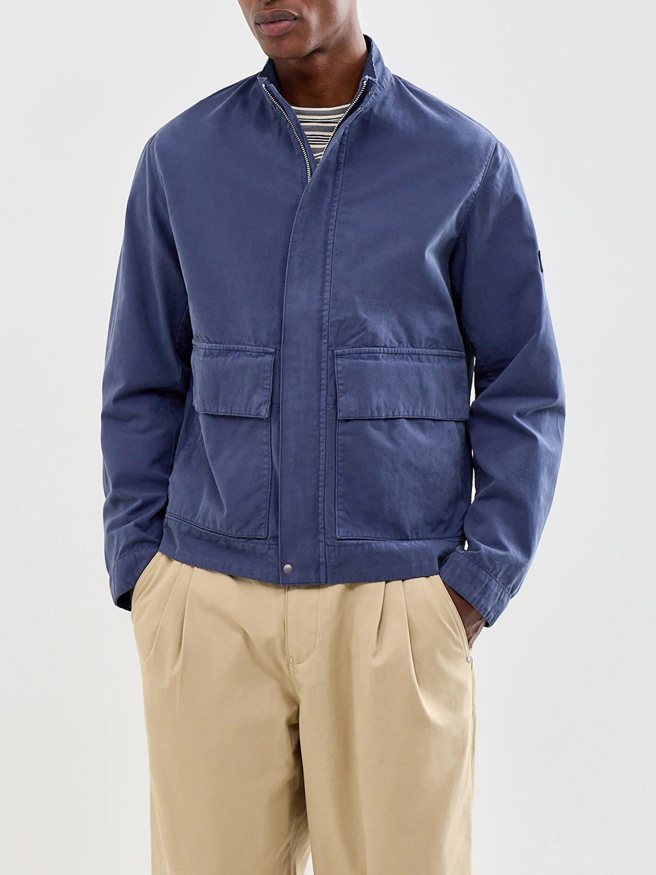 Melrow Casual Harrington Jacket Navy - Image 4