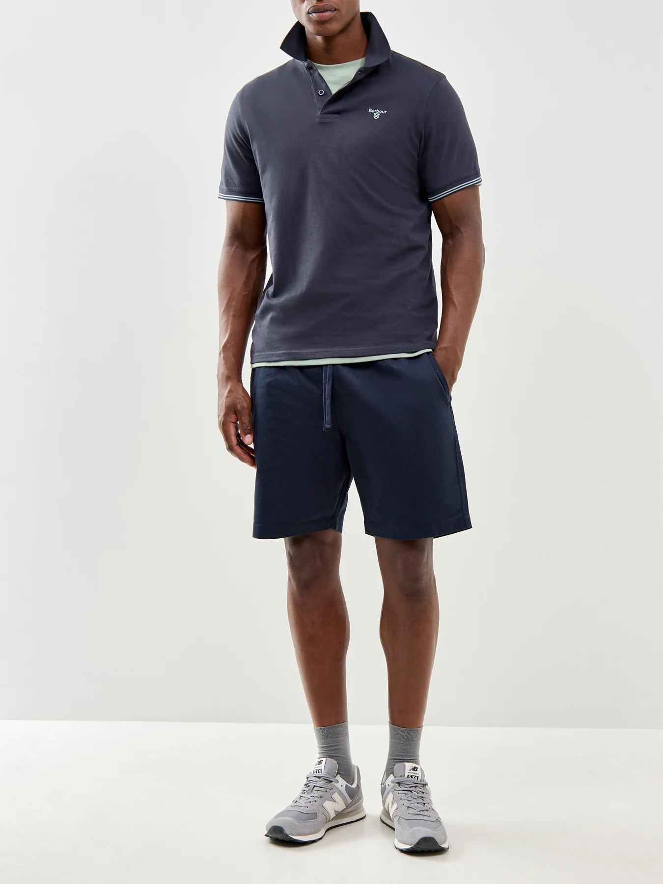 Austwick Tailored Polo Shirt Navy - Image 2