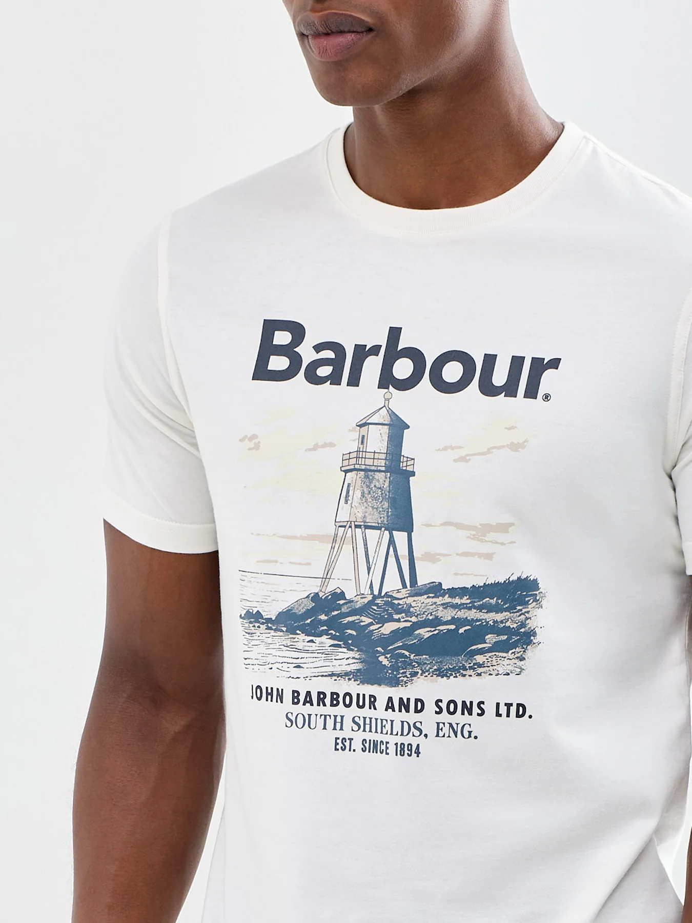 Harbourside Graphic Tailored T-Shirt White - Image 3