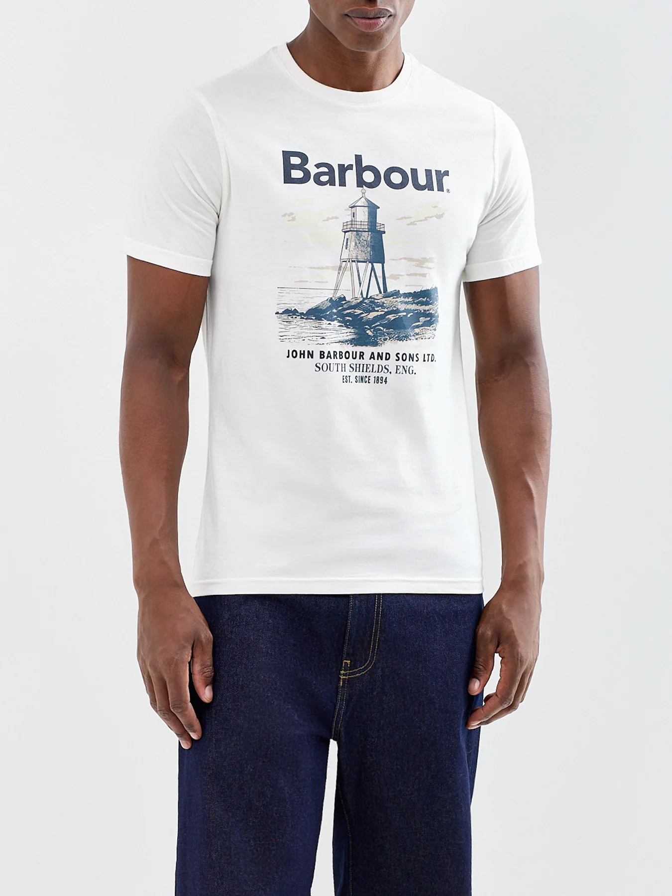 Harbourside Graphic Tailored T-Shirt White - Image 4