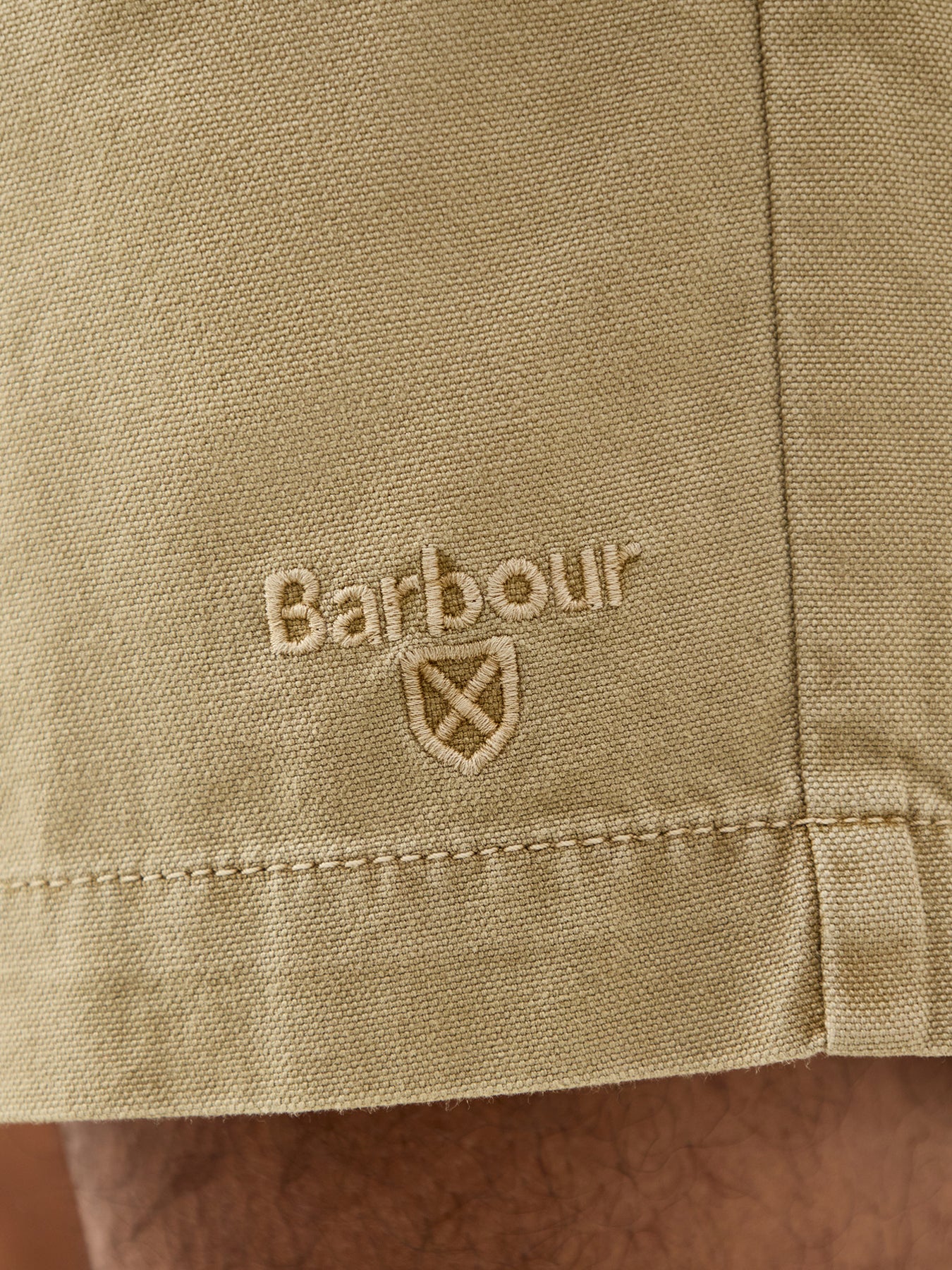 Washed Oxford Relaxed Shorts Washed Stone - Image 3