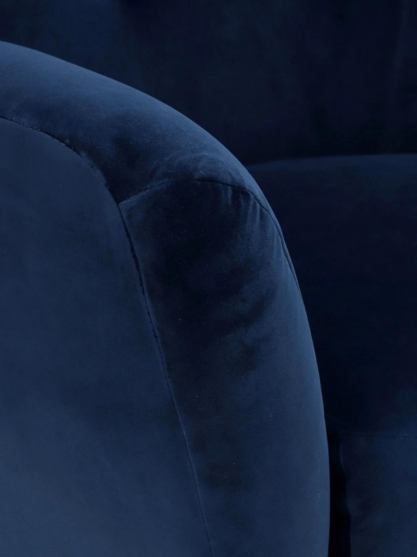 Delon Velvet Chair, Navy - Image 5