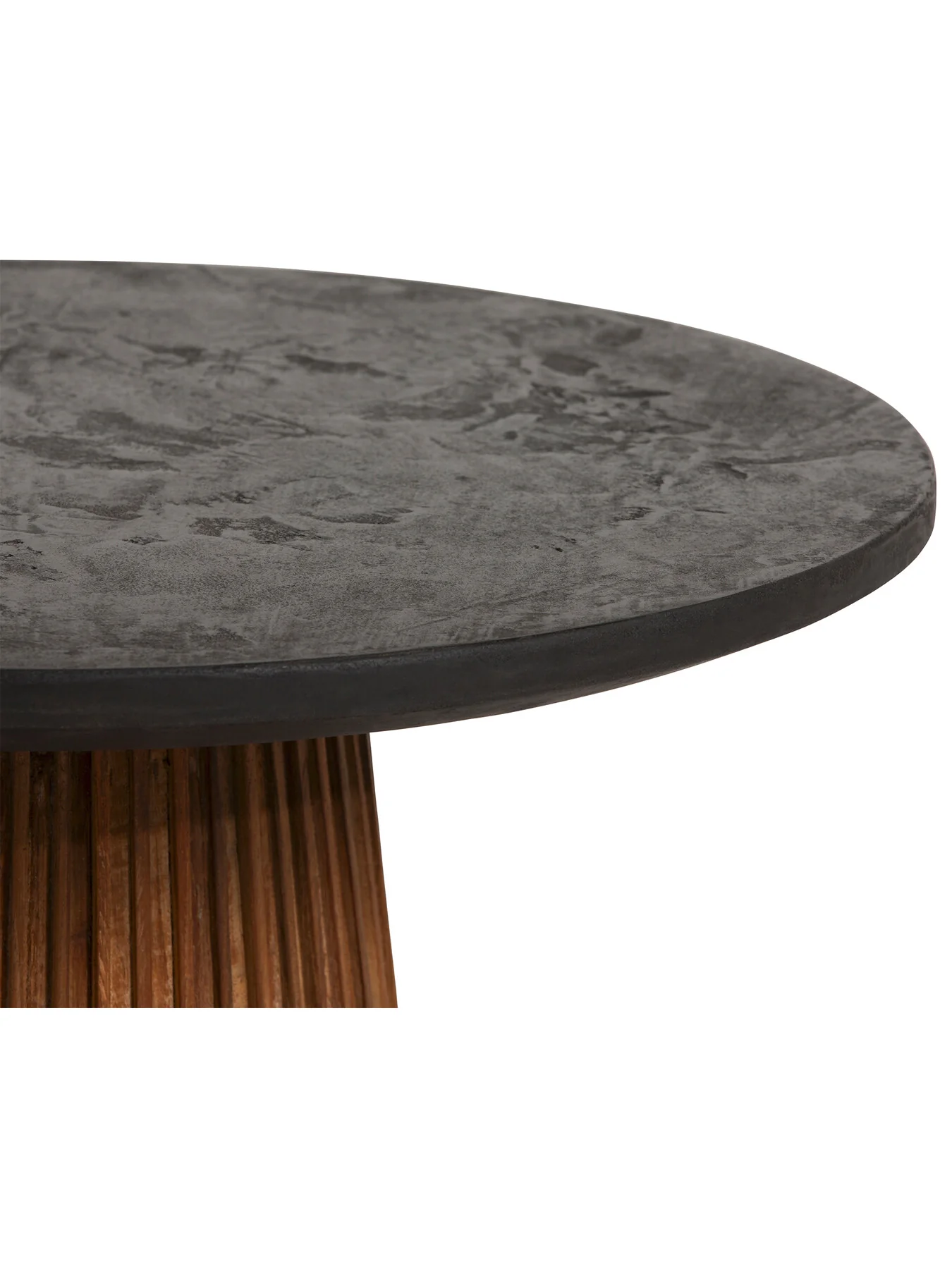Brown Trinidad Reclaimed Teak Wood Small Round Coffee Table - Image 3
