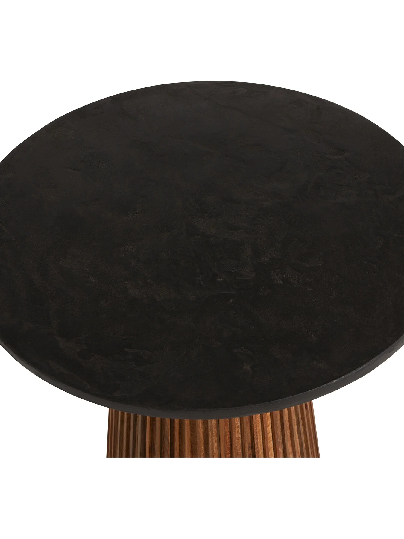 Brown Trinidad Reclaimed Teak Wood Small Round Coffee Table - Image 5