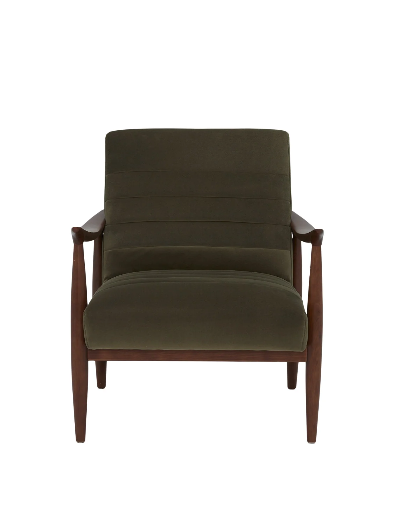 Hockney Velvet Armchair, Green - Image 2