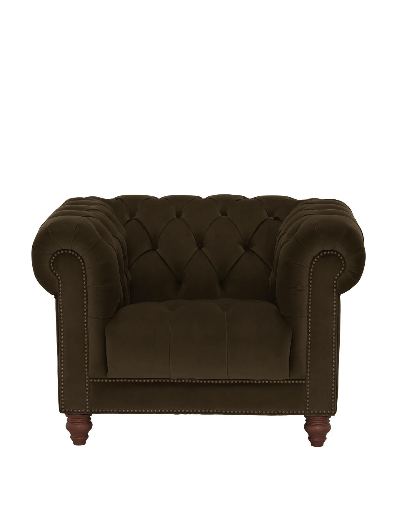 Green Ullswater Green Velvet Chesterfield Armchair - Image 4