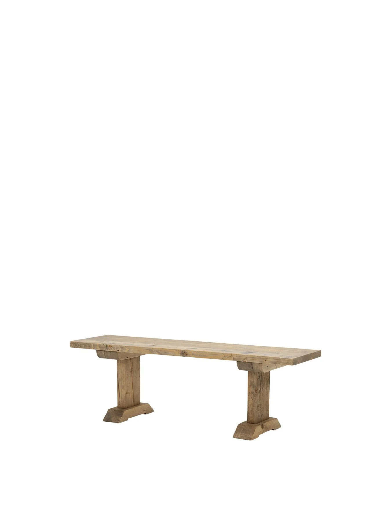 Newsham Reclaimed Wood Bench, Waxed Finish - Image 4