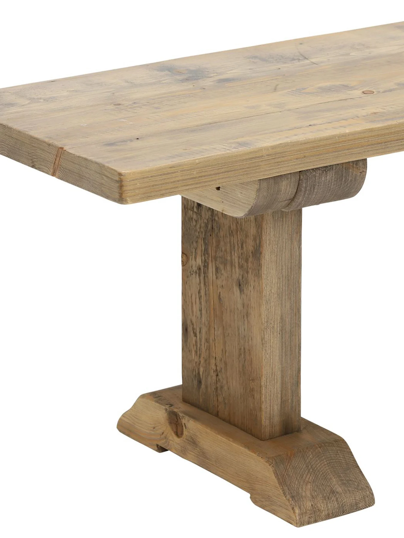 Newsham Reclaimed Wood Bench, Waxed Finish - Image 5
