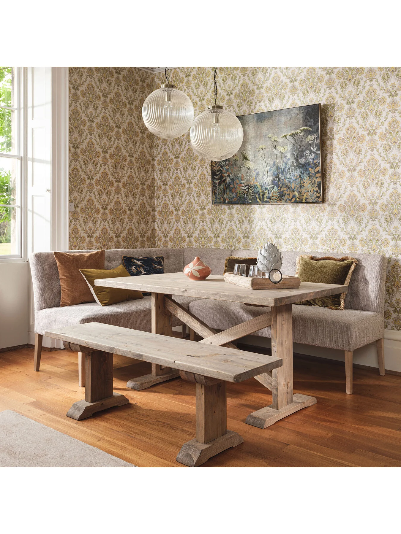 Newsham Reclaimed Wood Dining Table, Waxed Finish - Image 2