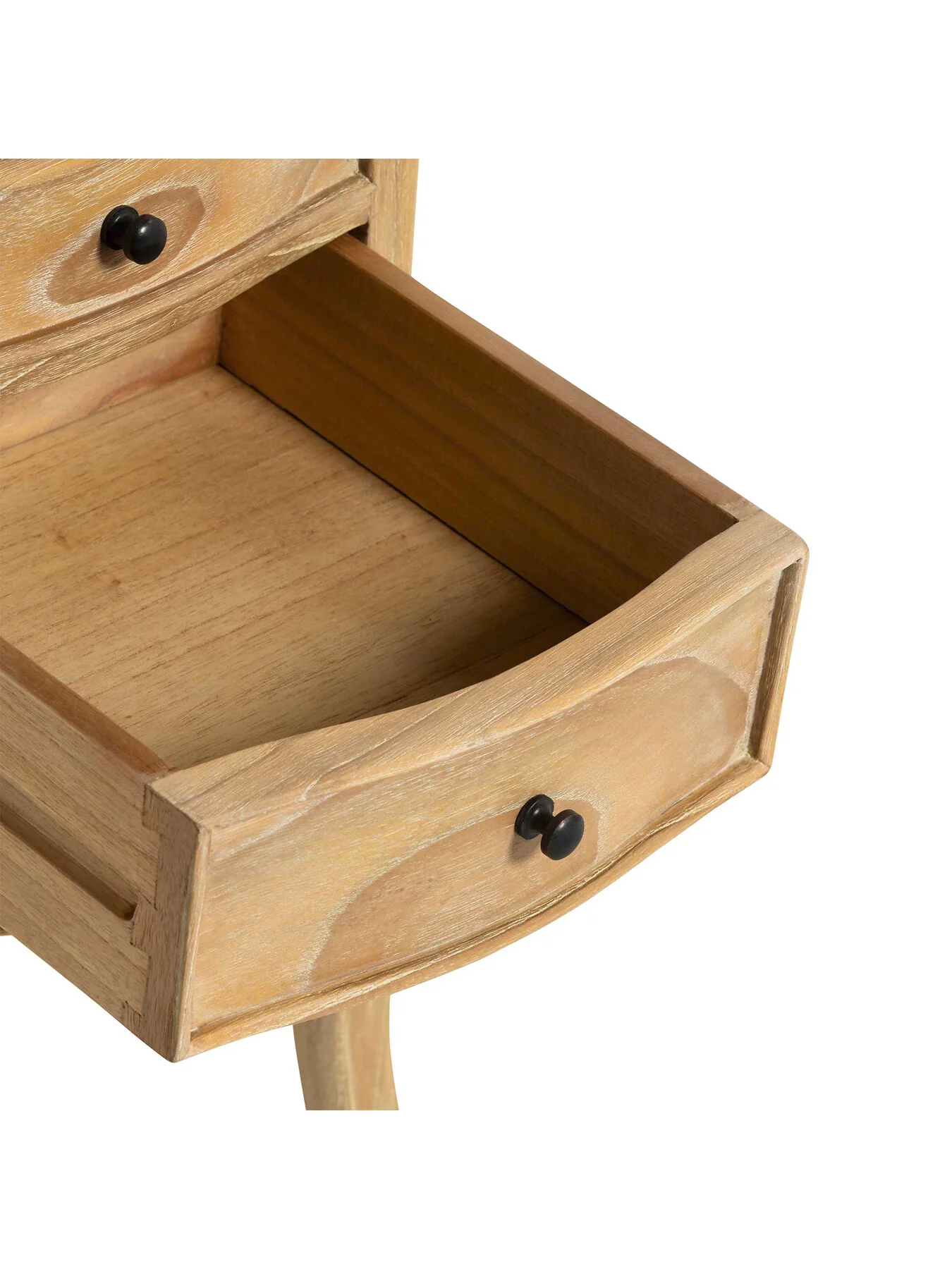 Cecile Light Wooden French Style 2 Drawer Bedside Ta - Image 5