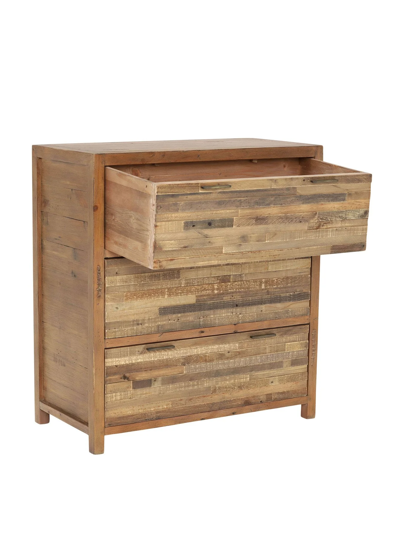 Charlie Reclaimed Wood 3 Drawer Chest of Drawers - Image 3