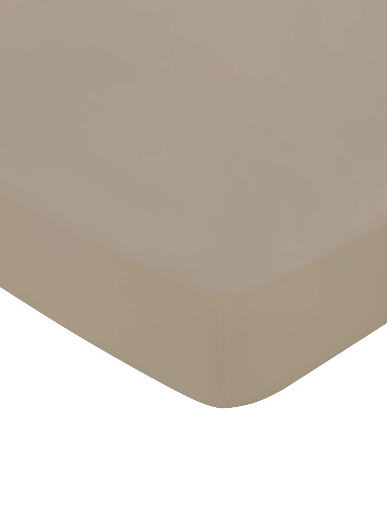 400 Thread Count Sateen Fitted Sheet Brown - Image 3