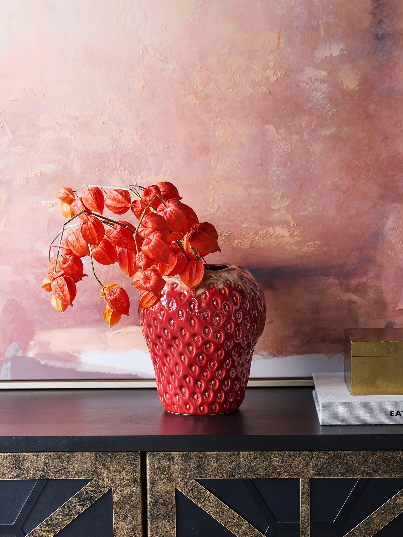 Berry Glaze Vase Large Red - Image 3