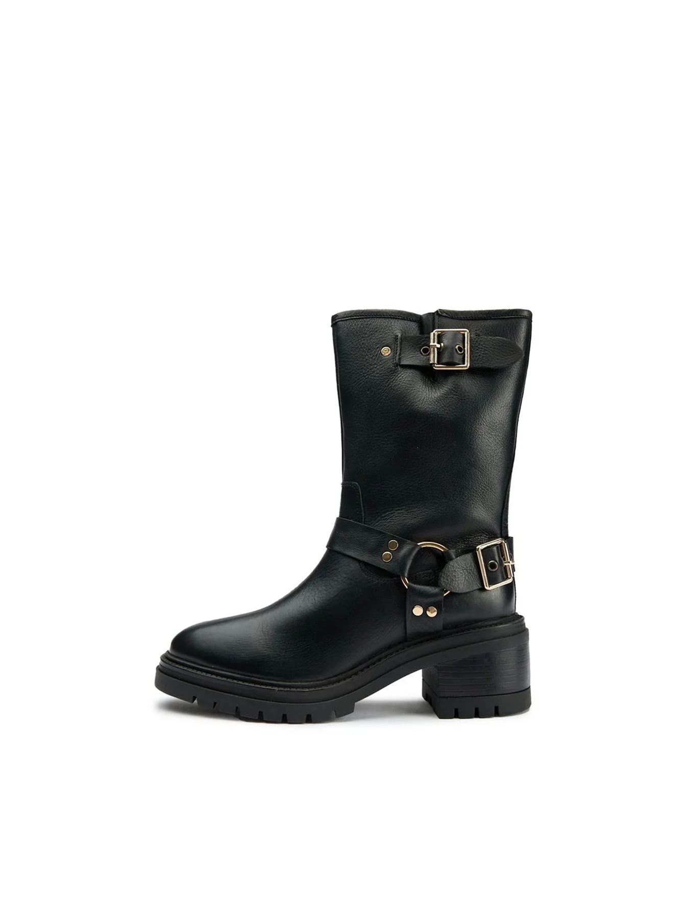 Grunge Biker Boots Black - Image 2