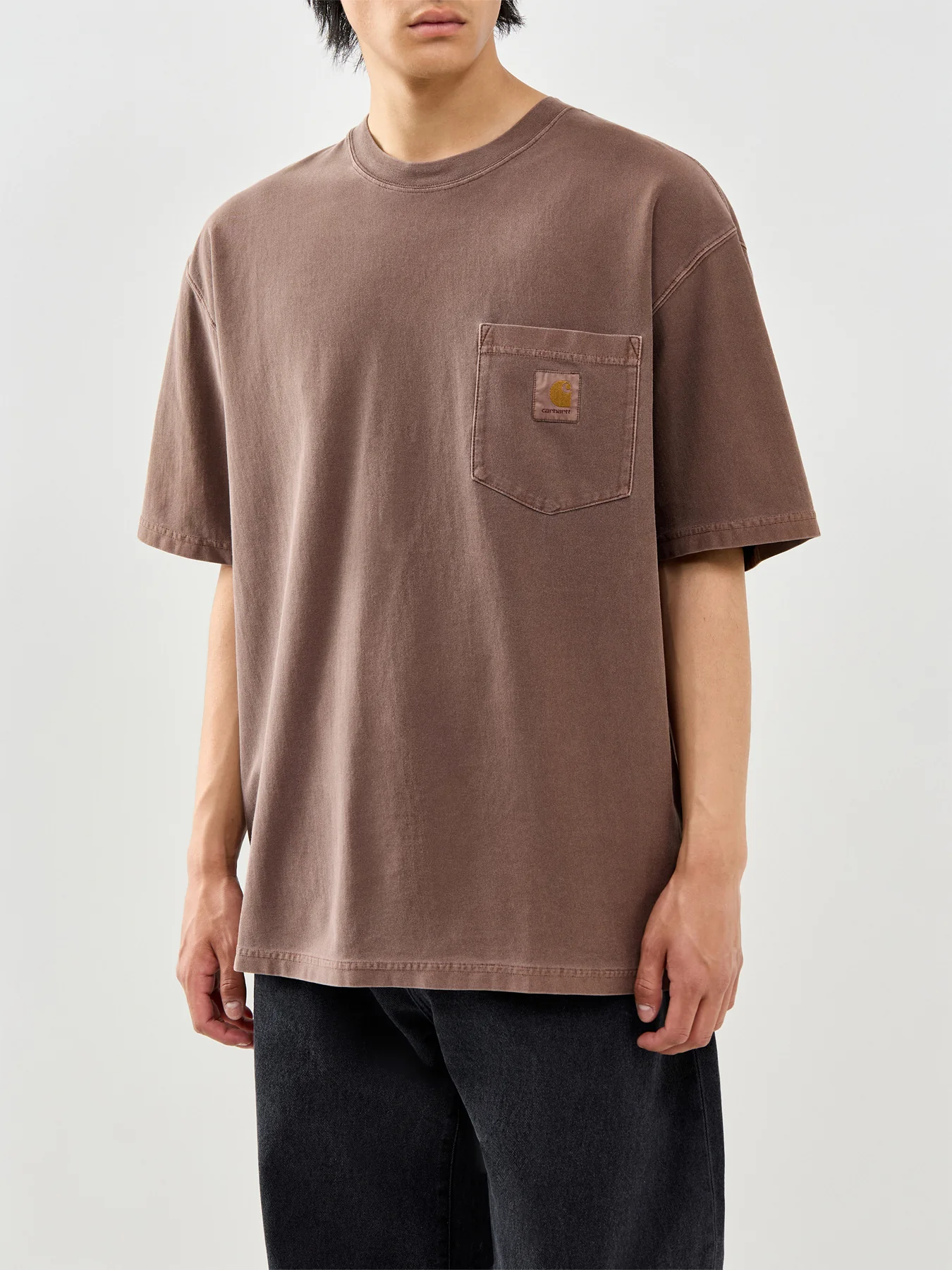 Loose Pocket T-Shirt Brown - Image 4