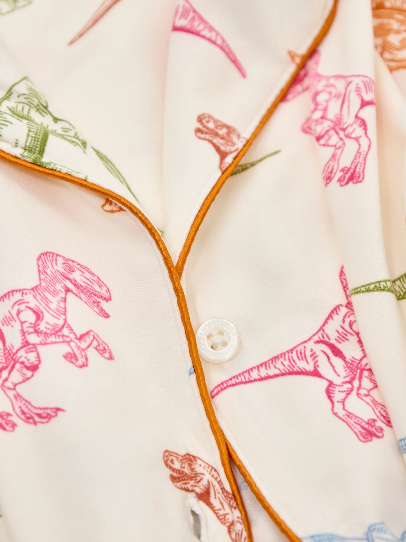 Dinosaur Short Pyjama Set White - Image 4