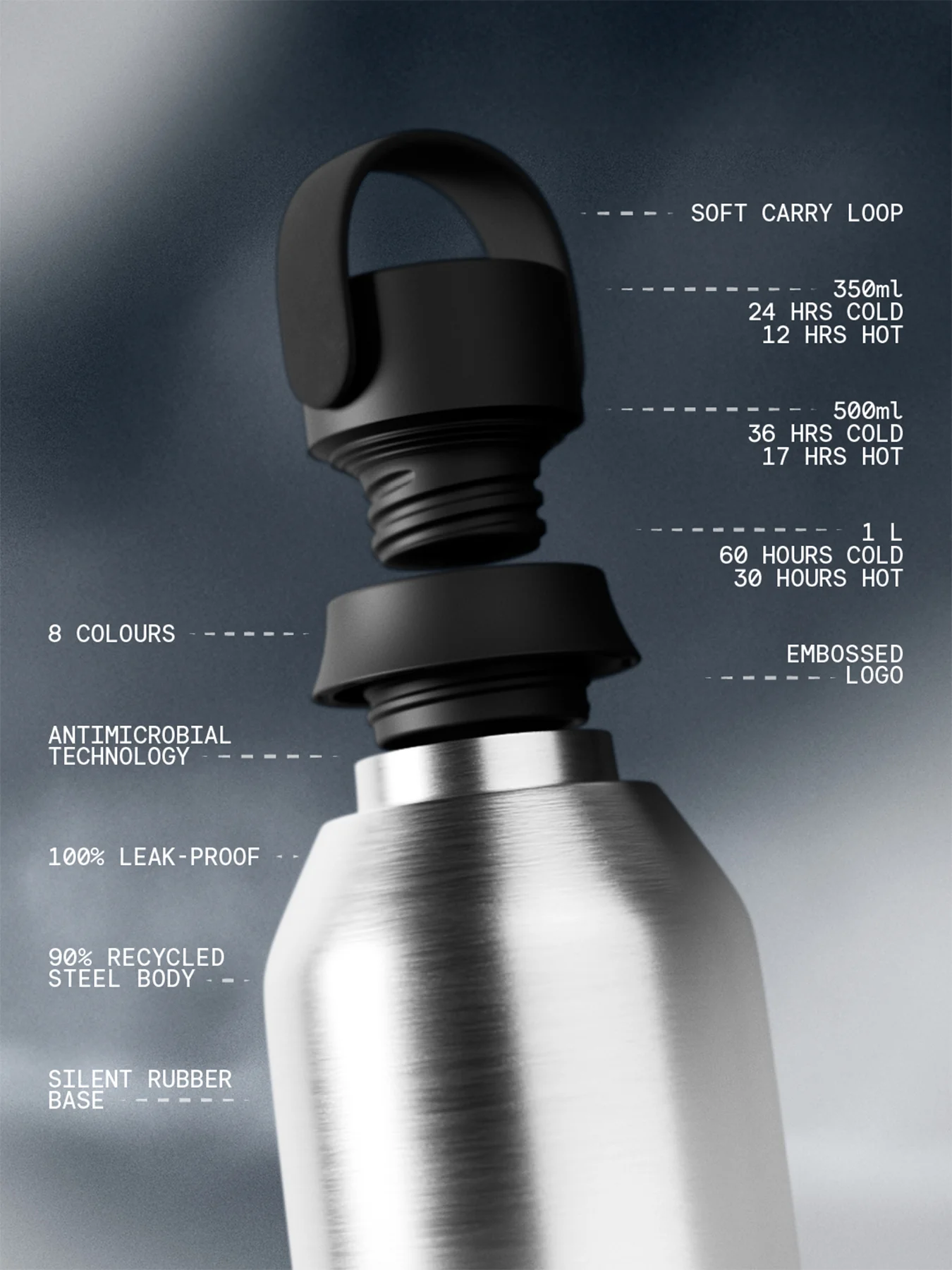Series 3 Bottle 500ml Stainless Steel - Image 4