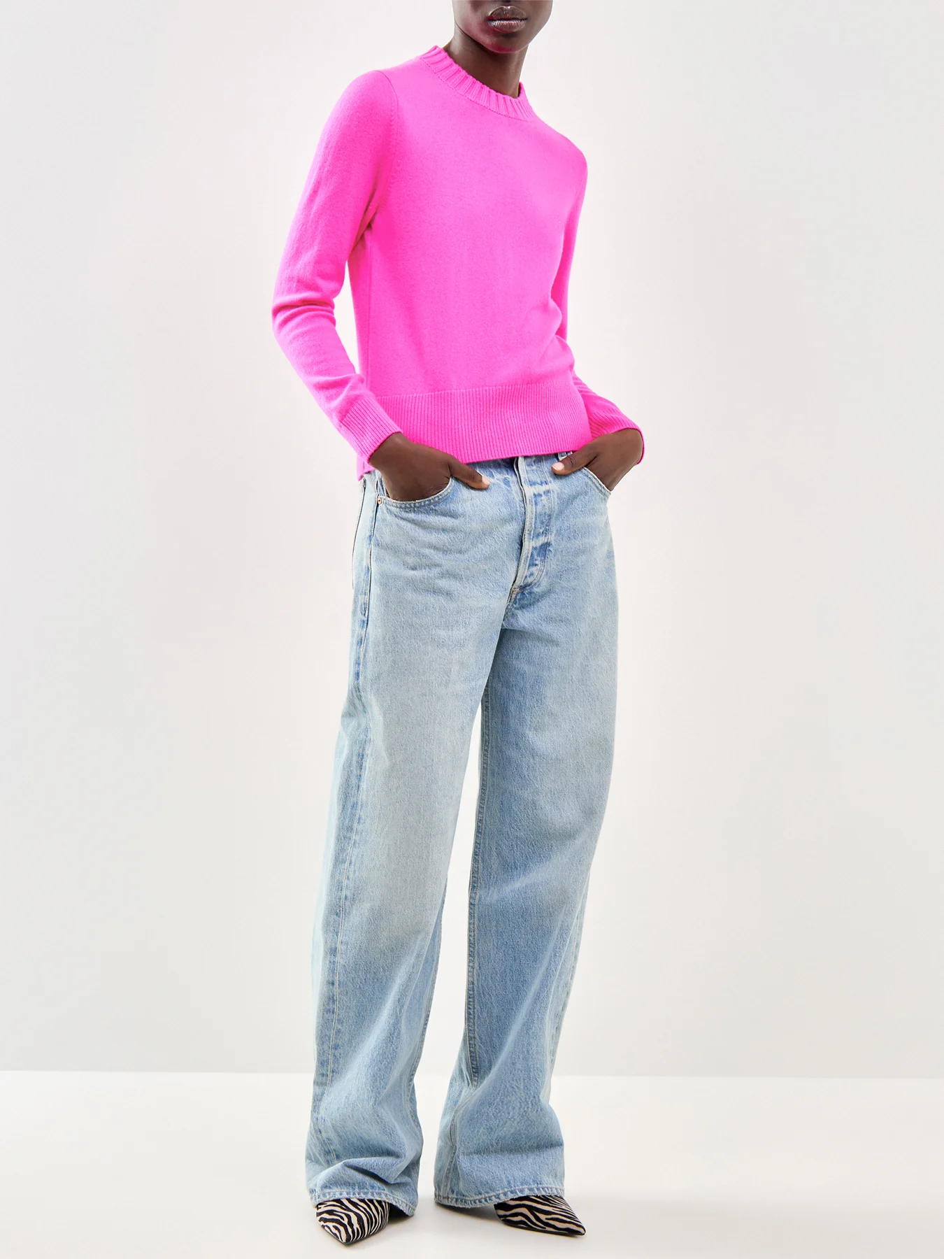 Cropped Sporty Sweater Pink - Image 2