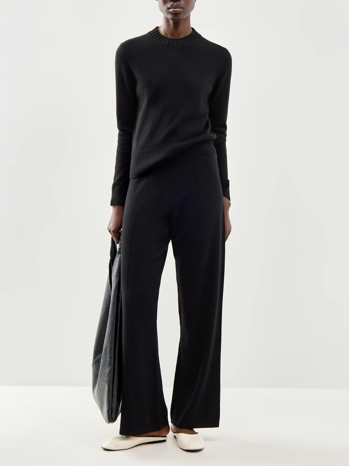 Wide Leg Track Pant Black - Image 2