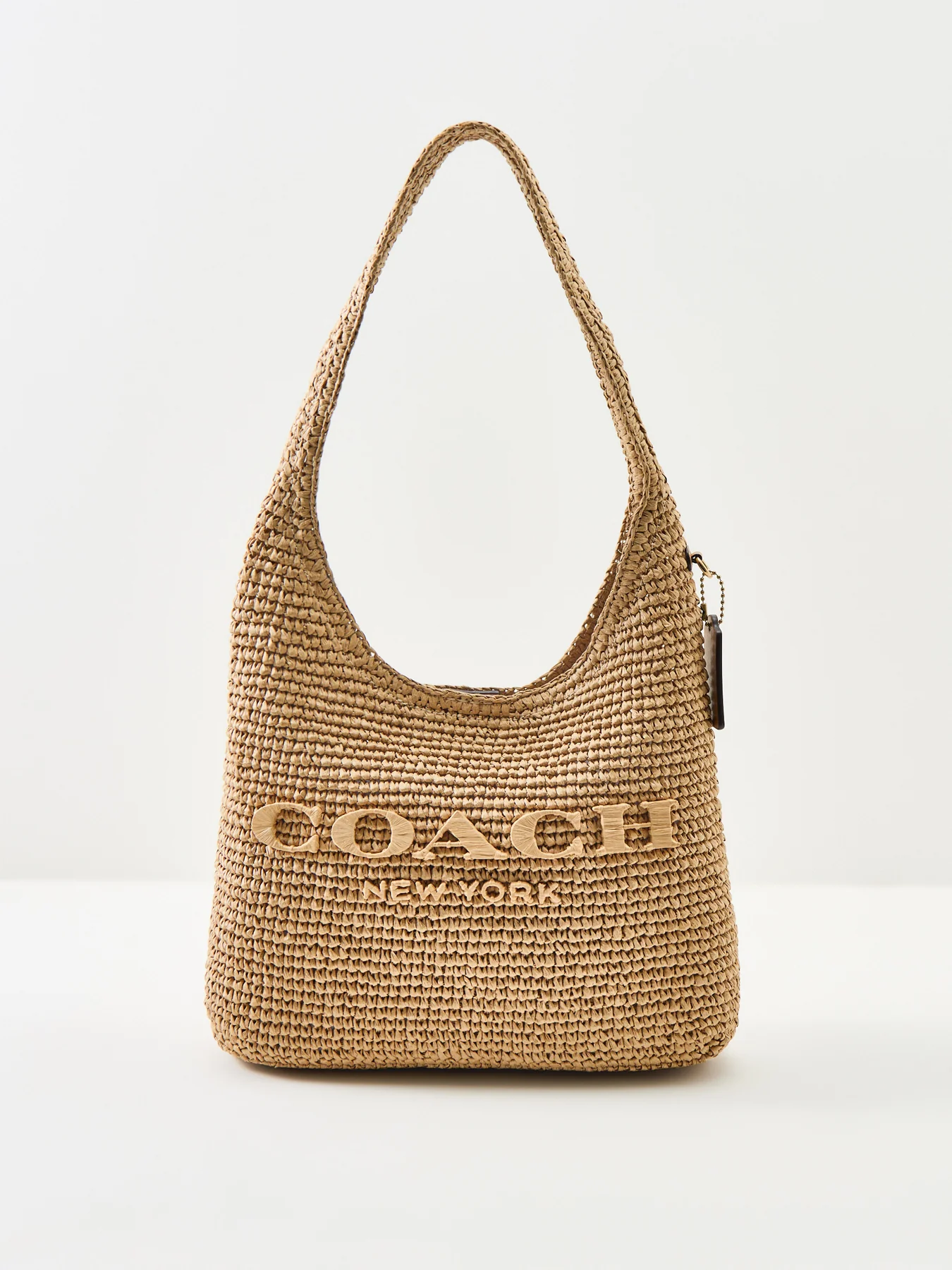 Brooklyn 28 Refined Weave Straw Shoulder Bag Natural - Image 6