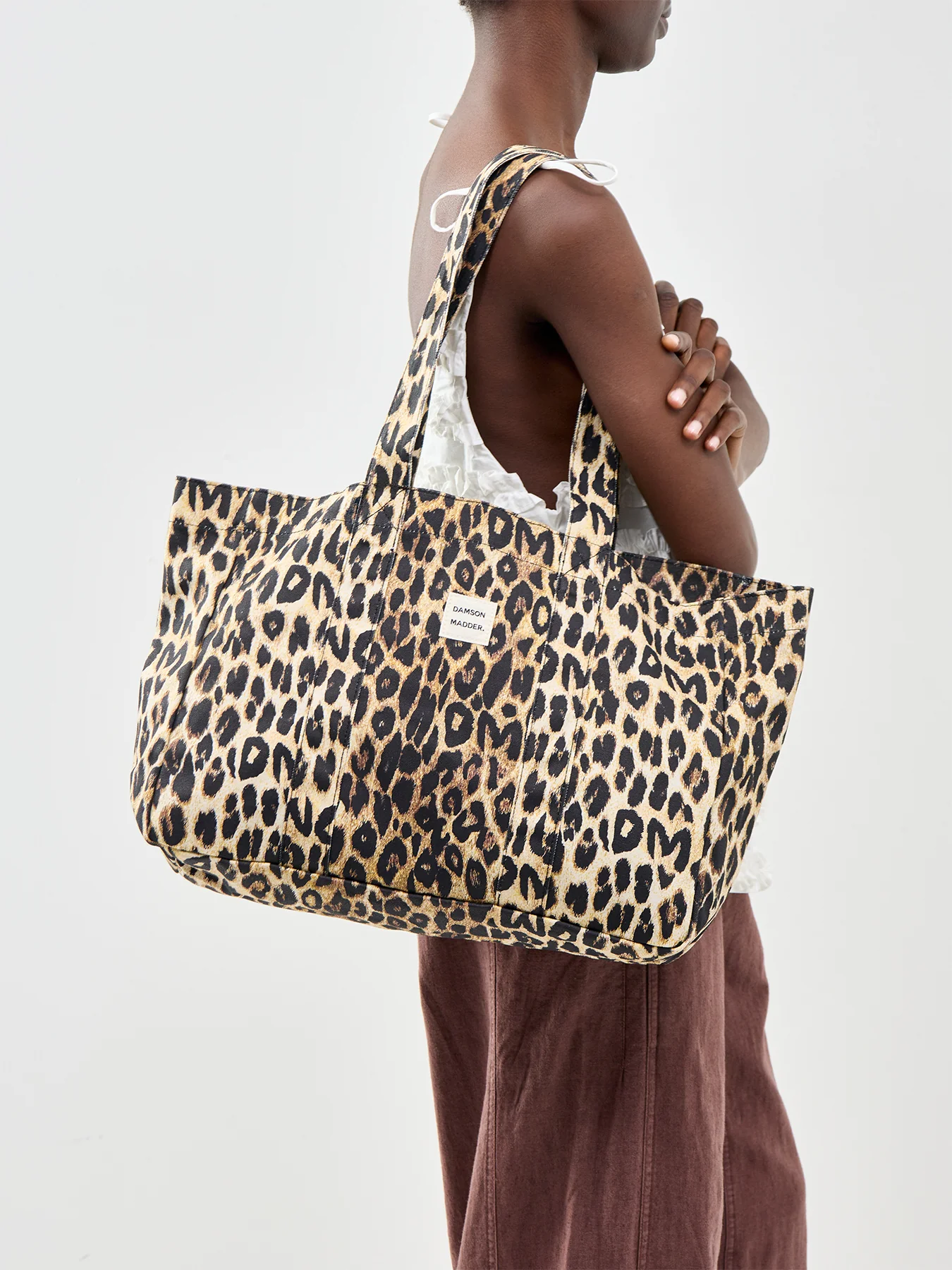 Leopard Print Canvas Tote Bag - Image 2