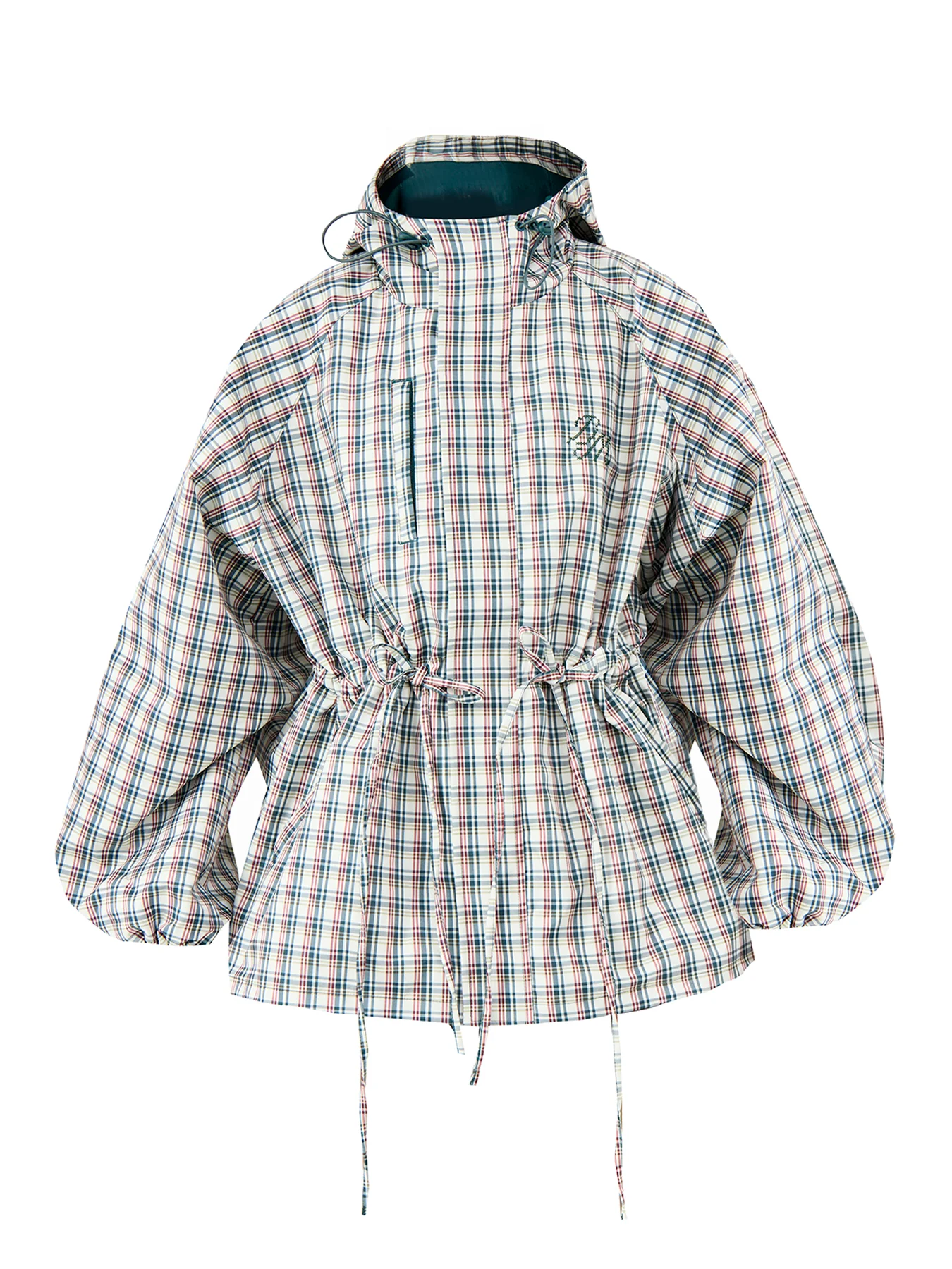 Liu Checked Hooded Waterproof Raincoat