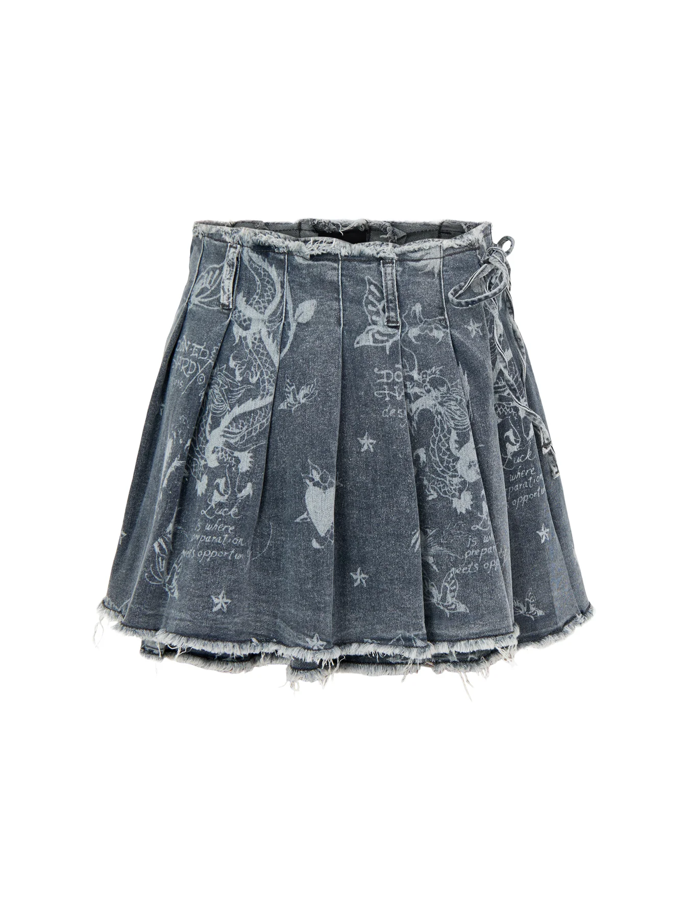 Edh Love Print Skirt Blue