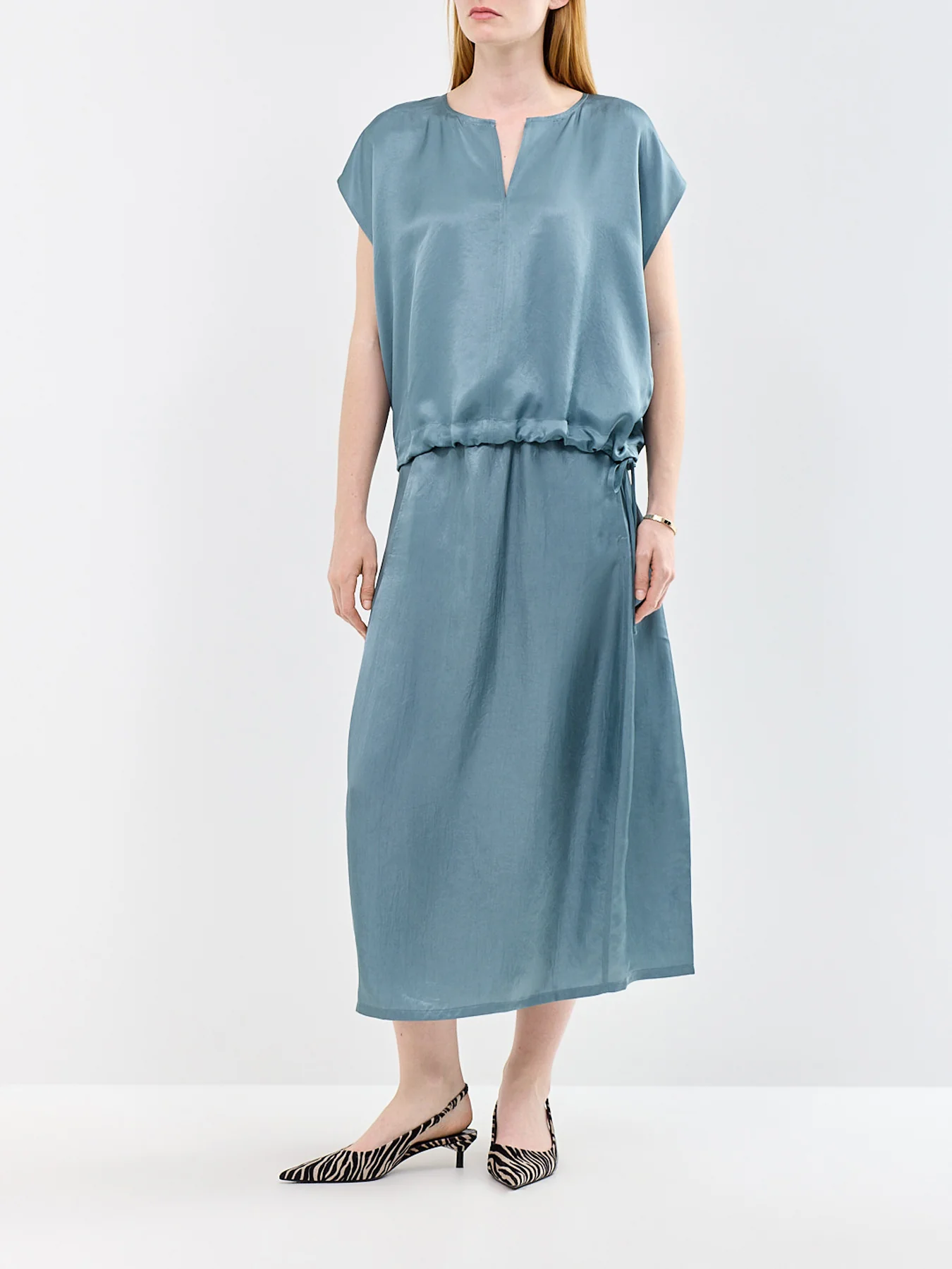 Full Length Lantern Skirt Blue - Image 2