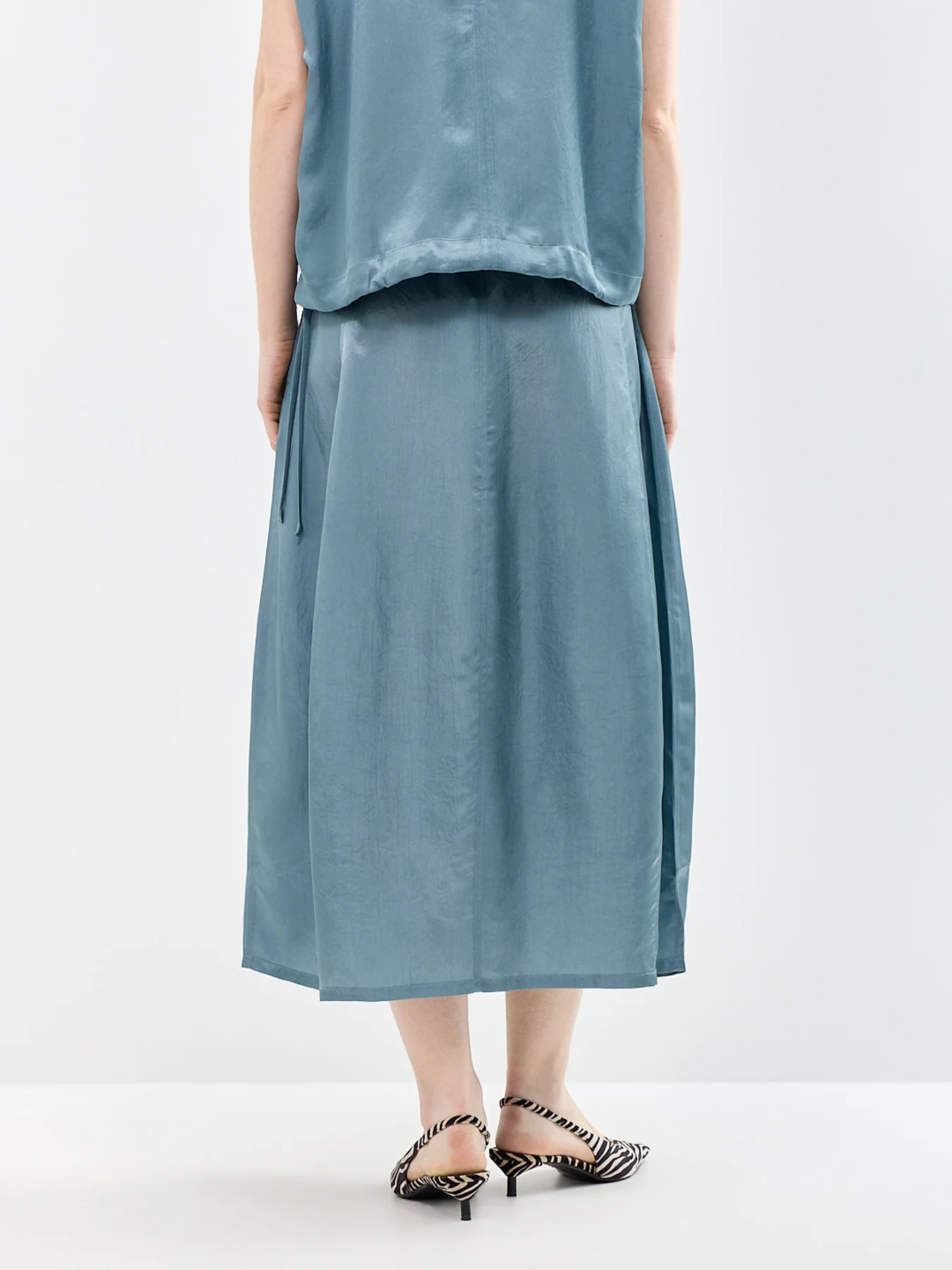 Full Length Lantern Skirt Blue - Image 5