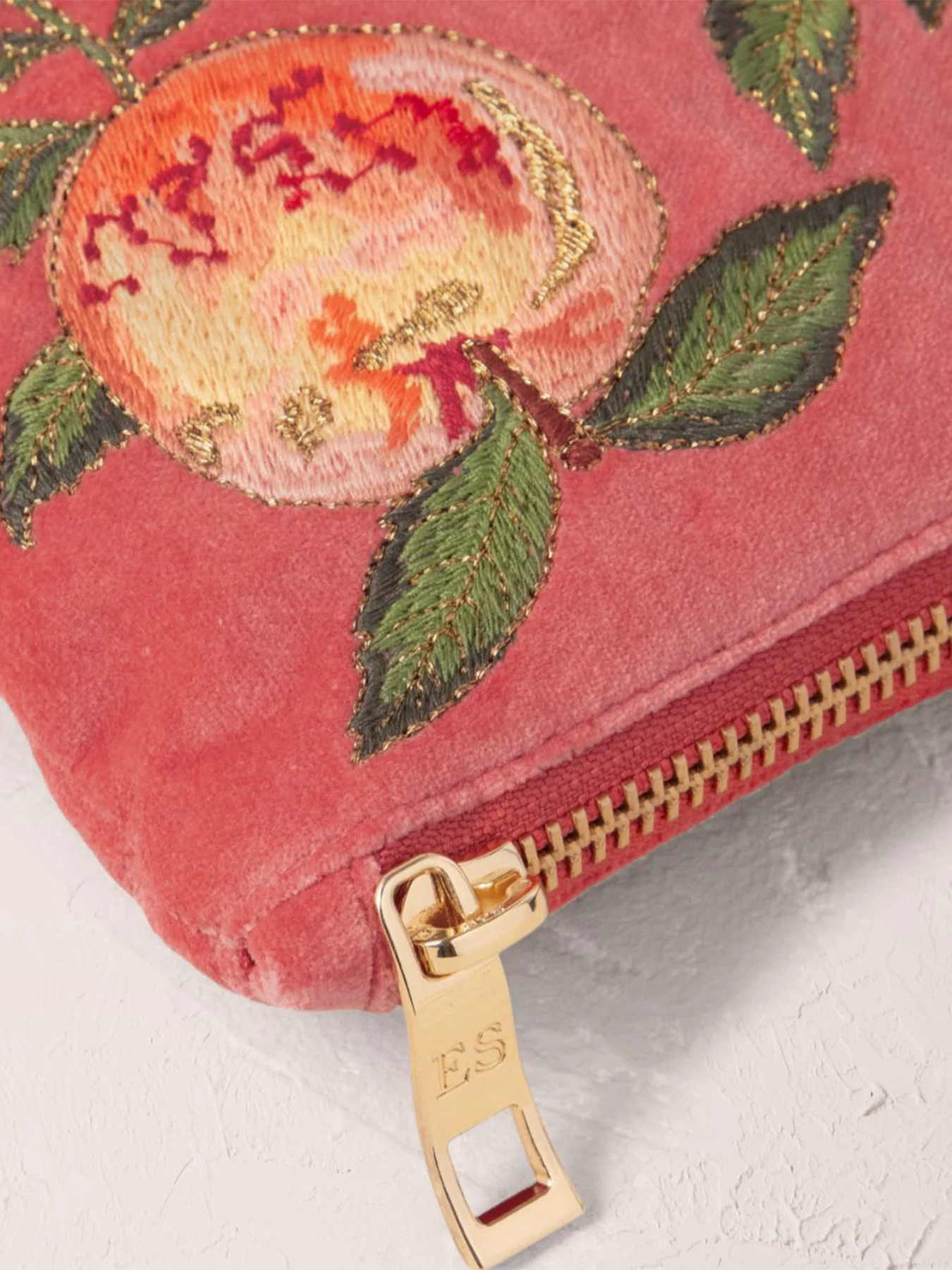 Summer Peach Cotton Everyday Pouch Pink - Image 3