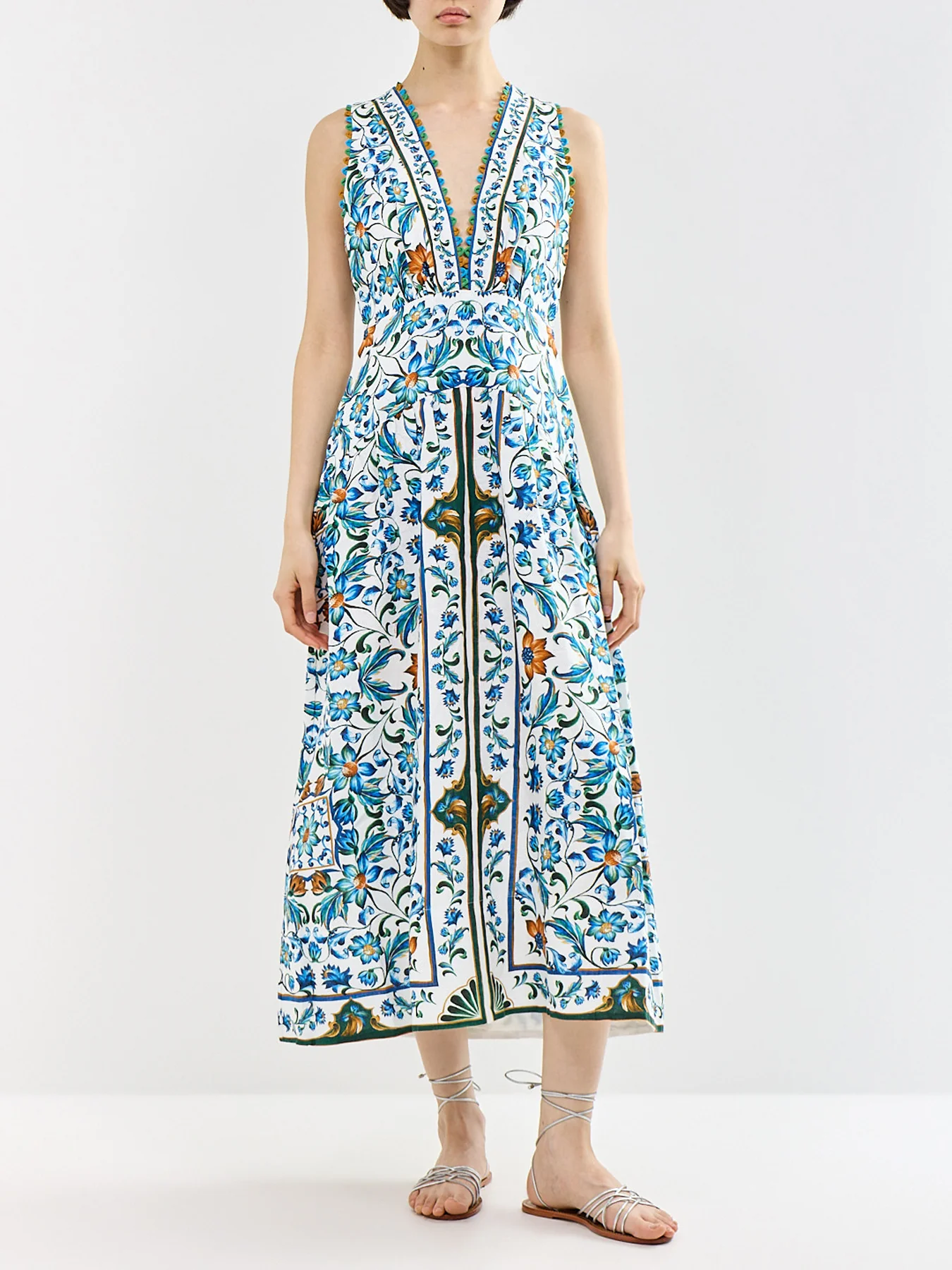 Flora Tile Midi Dress - Image 4