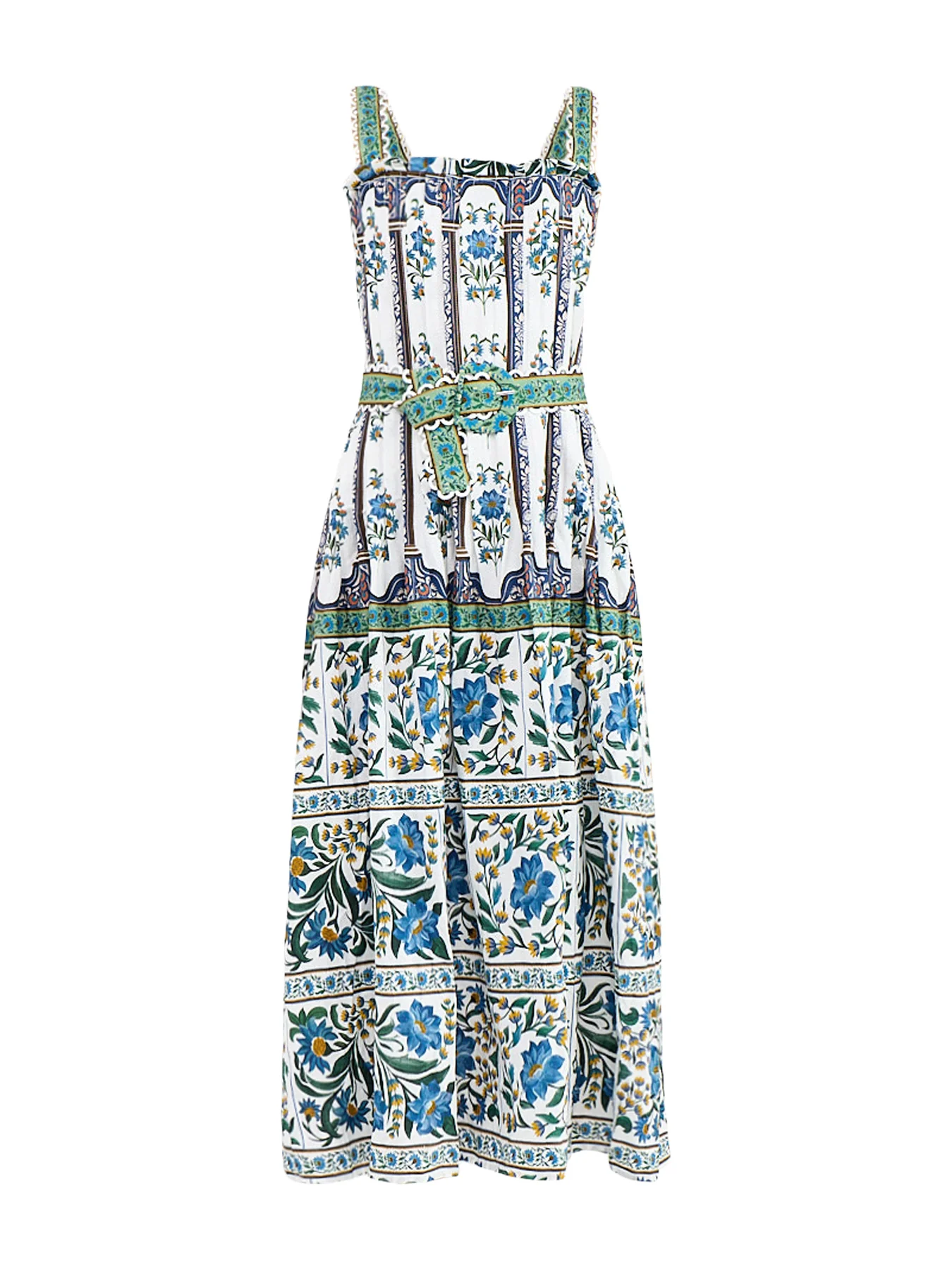 Manoela Sleeveless Belted Maxi Dress