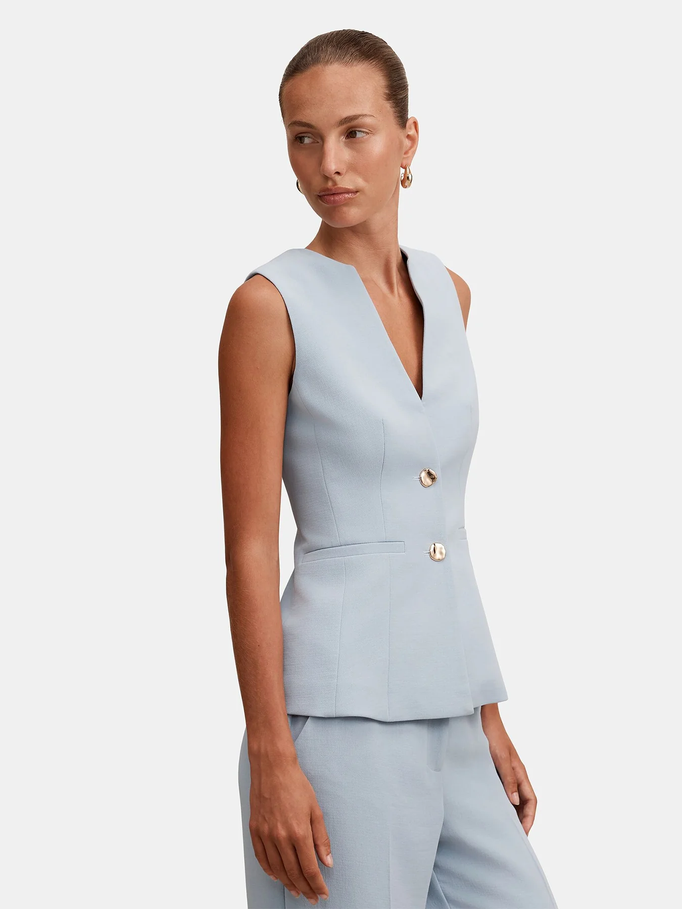 Lindsey Waistcoat Blue - Image 4