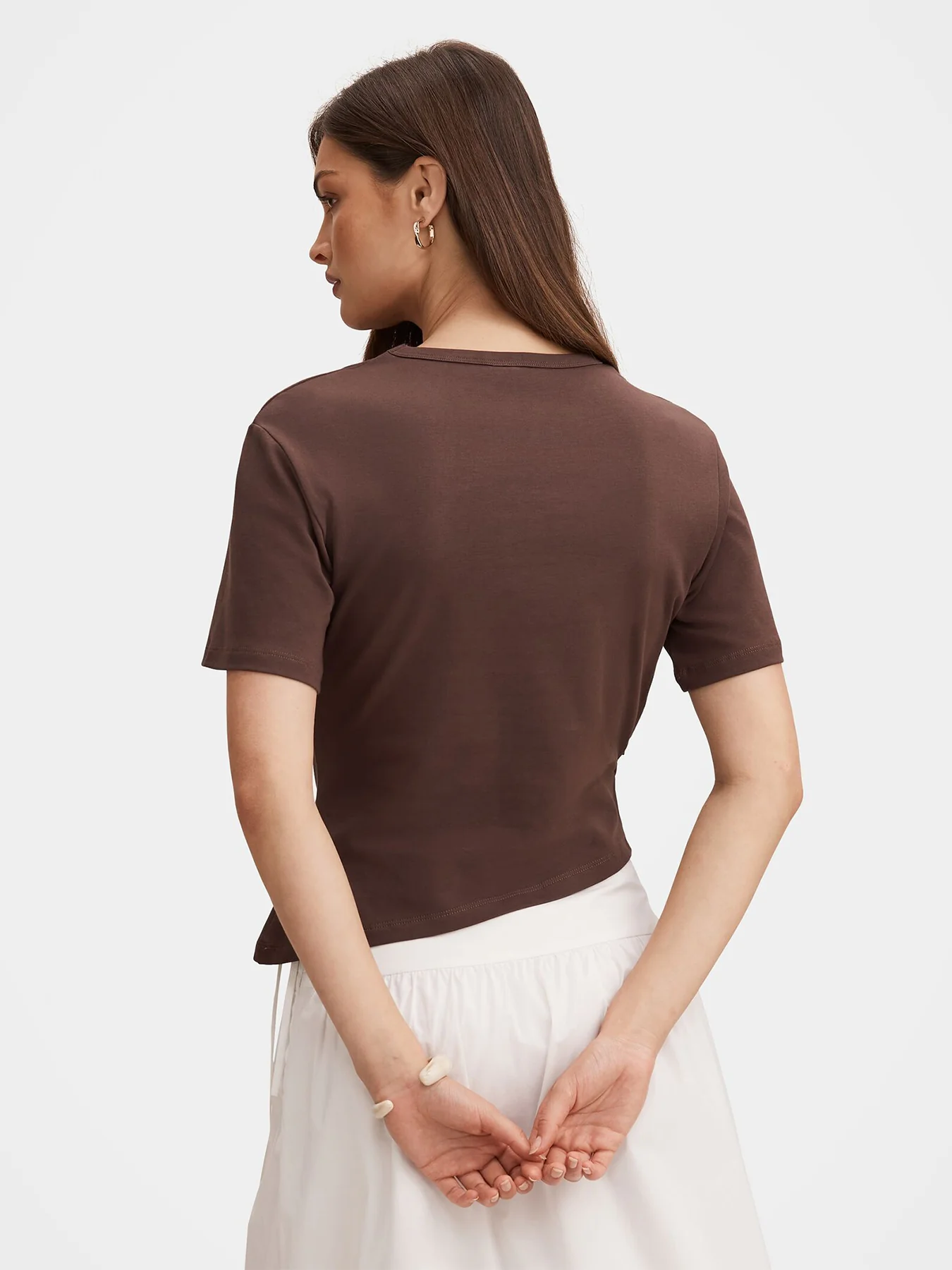 Saskia Boxy T-Shirt Brown - Image 5