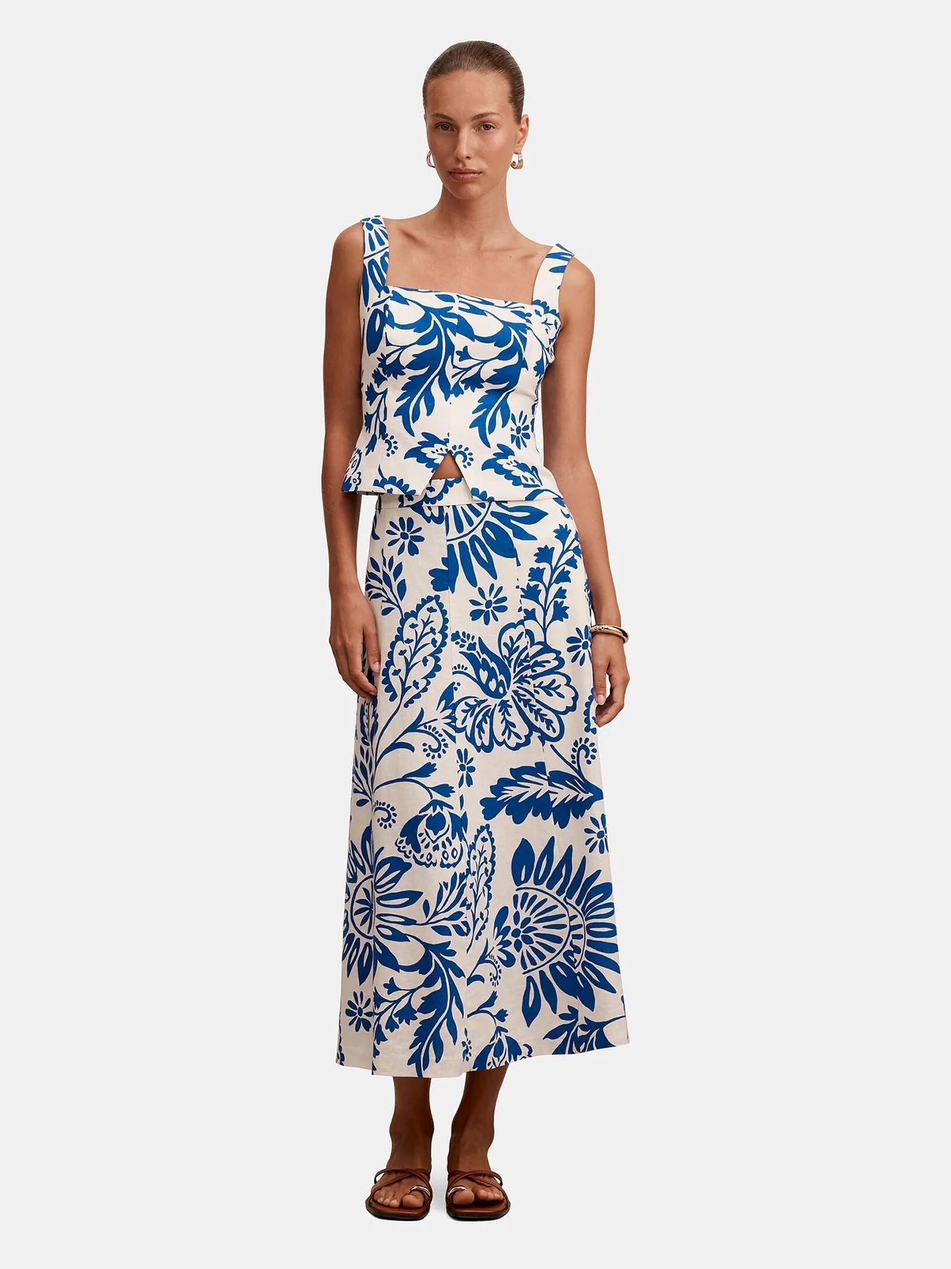 Darcy Printed Top Blue - Image 2