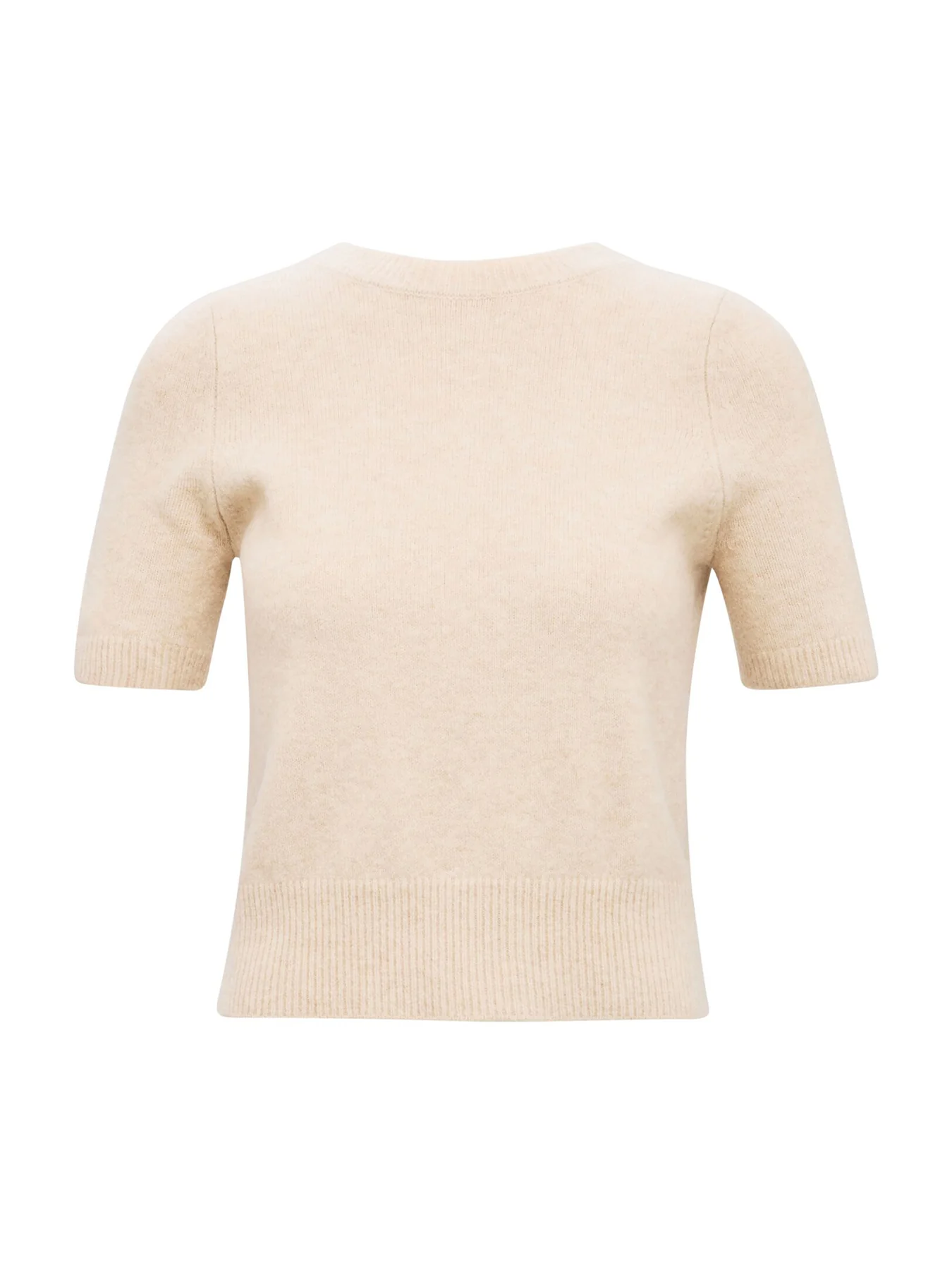 Estelle Short Sleeve Knitted T-shirt Oatmilk