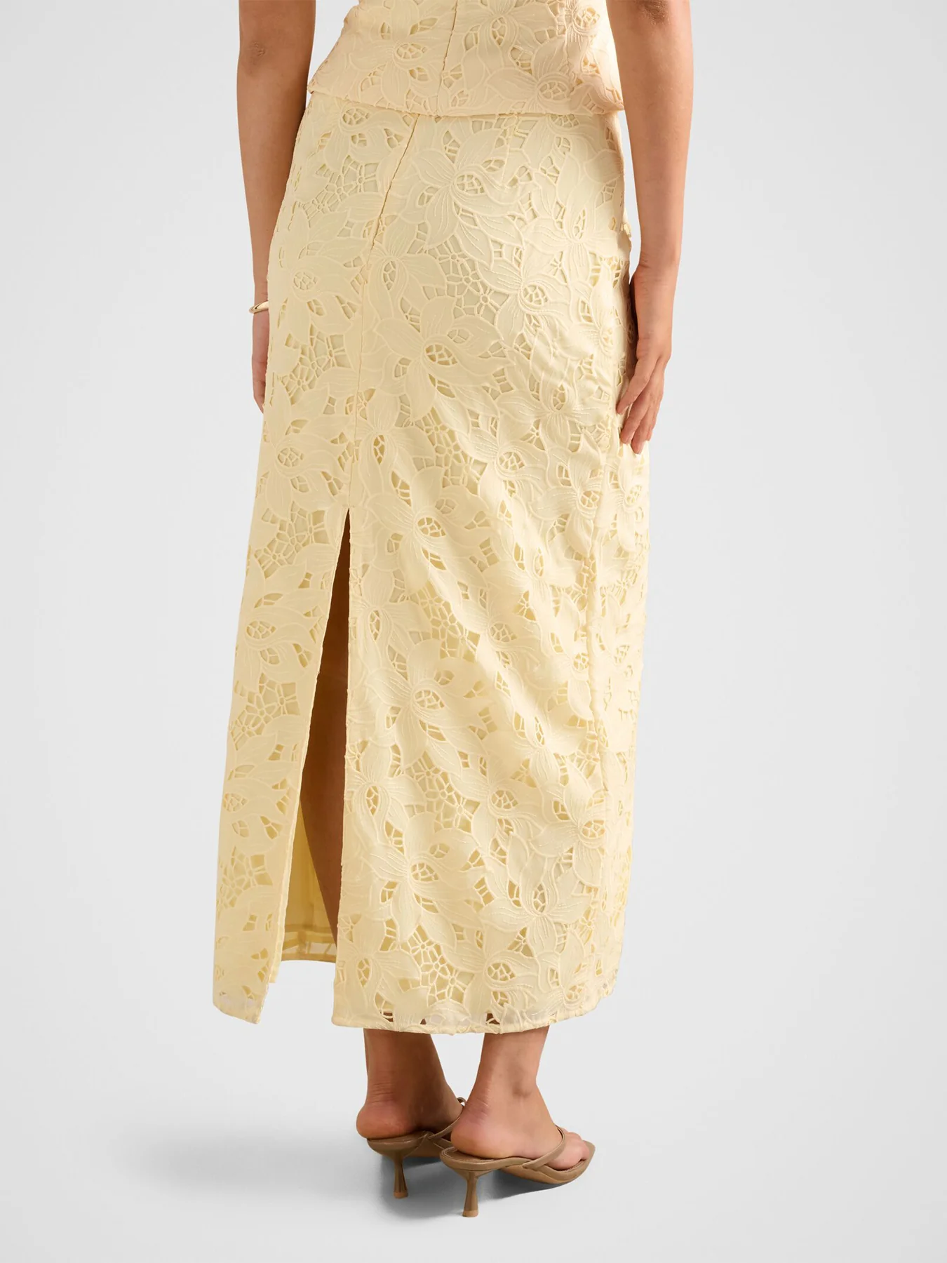 Andie Lace Maxi Skirt Yellow - Image 5