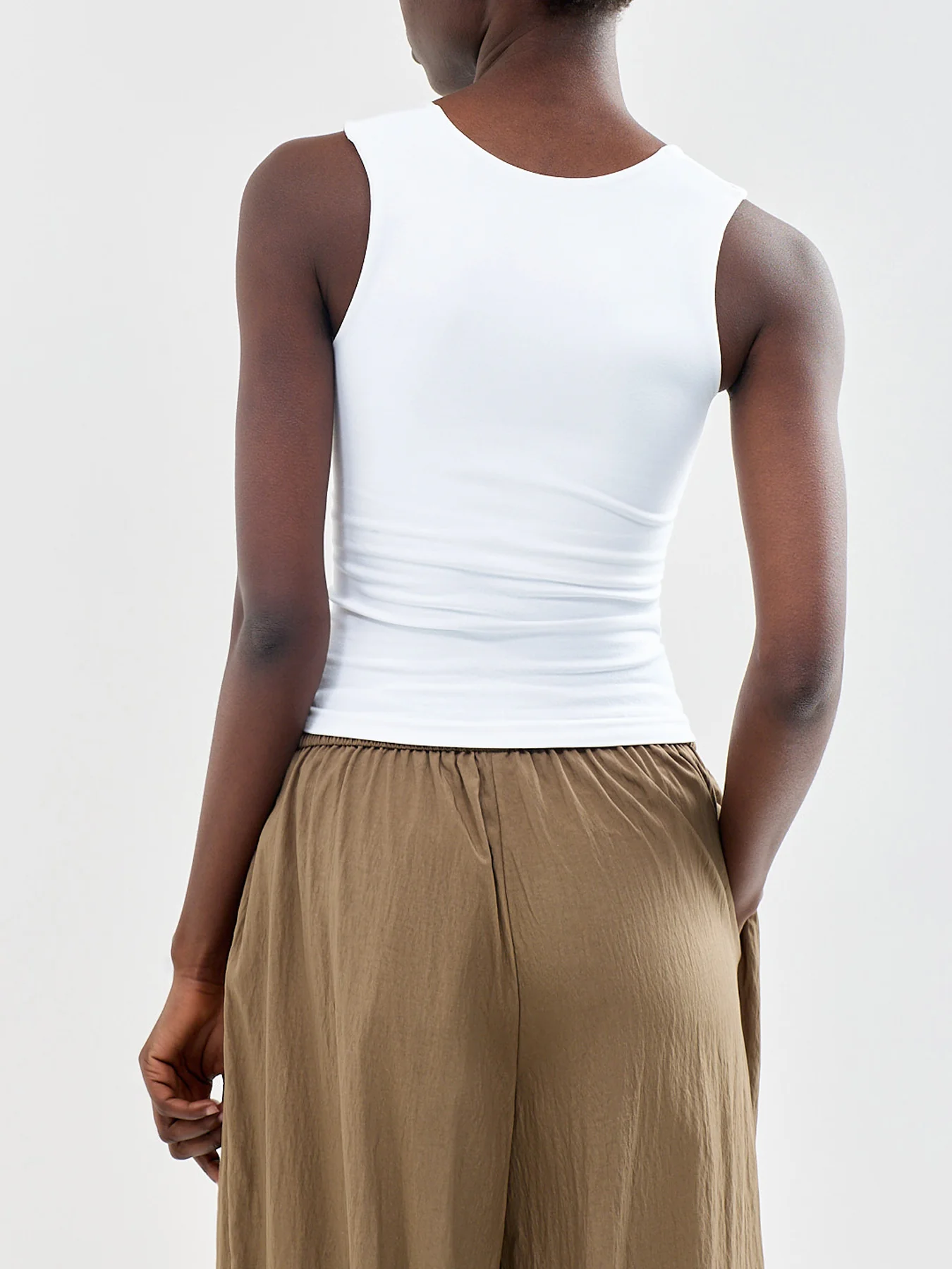 Clean Lines Muscle Cami White - Image 5