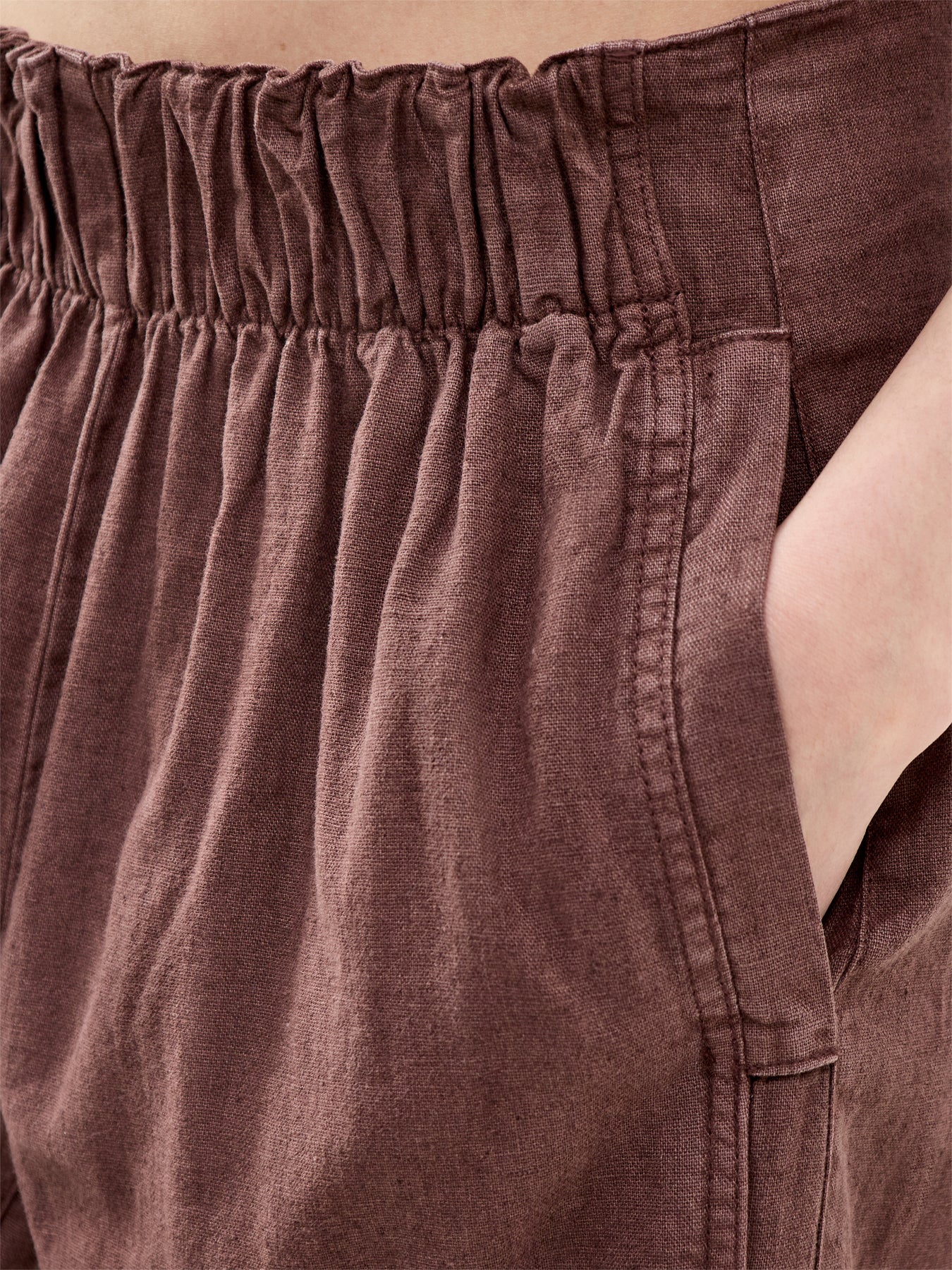 Days End Pull On Wide Leg Trousers Brown - Image 3