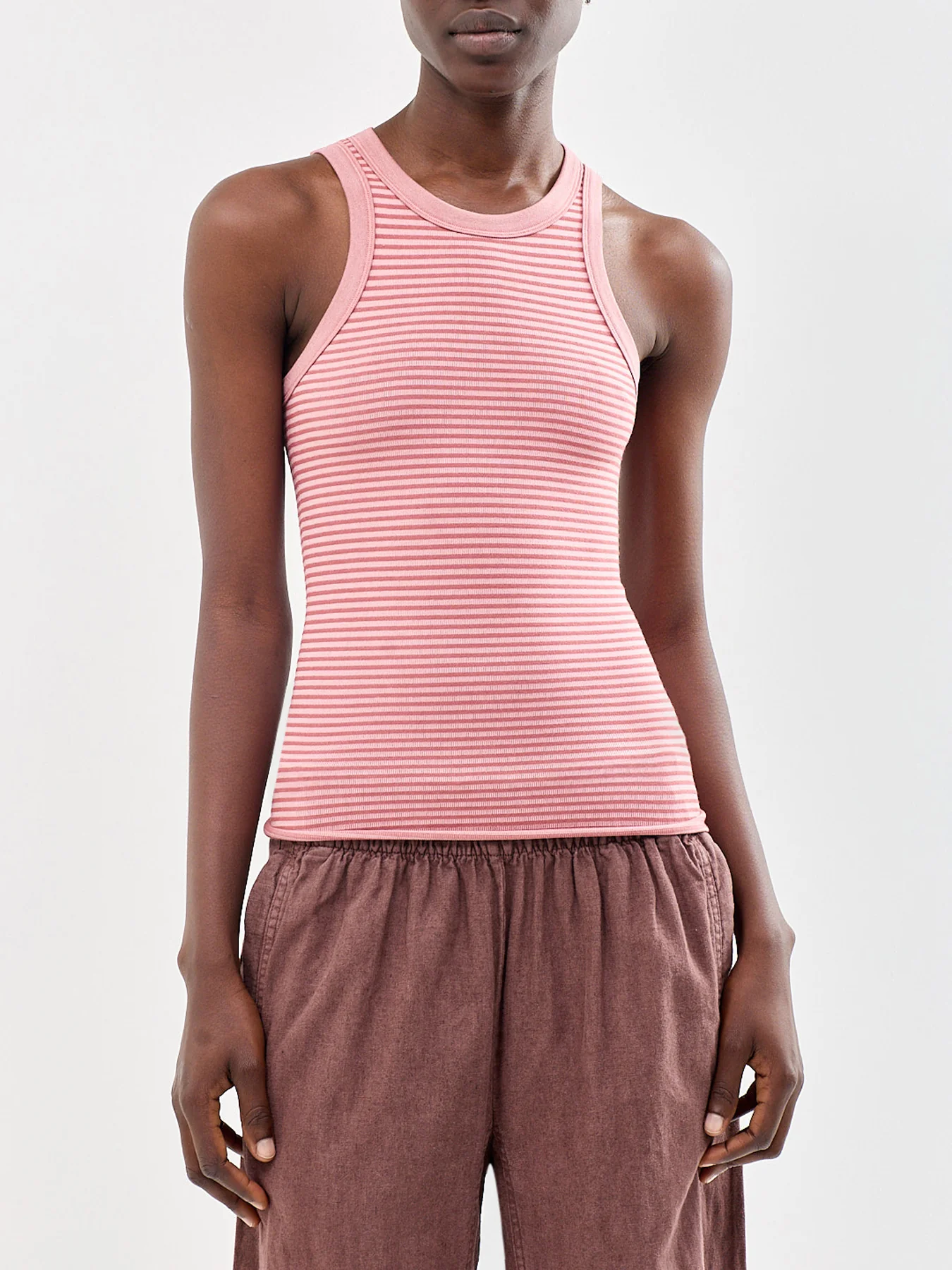 So Soft Stripe Tank Pink - Image 4