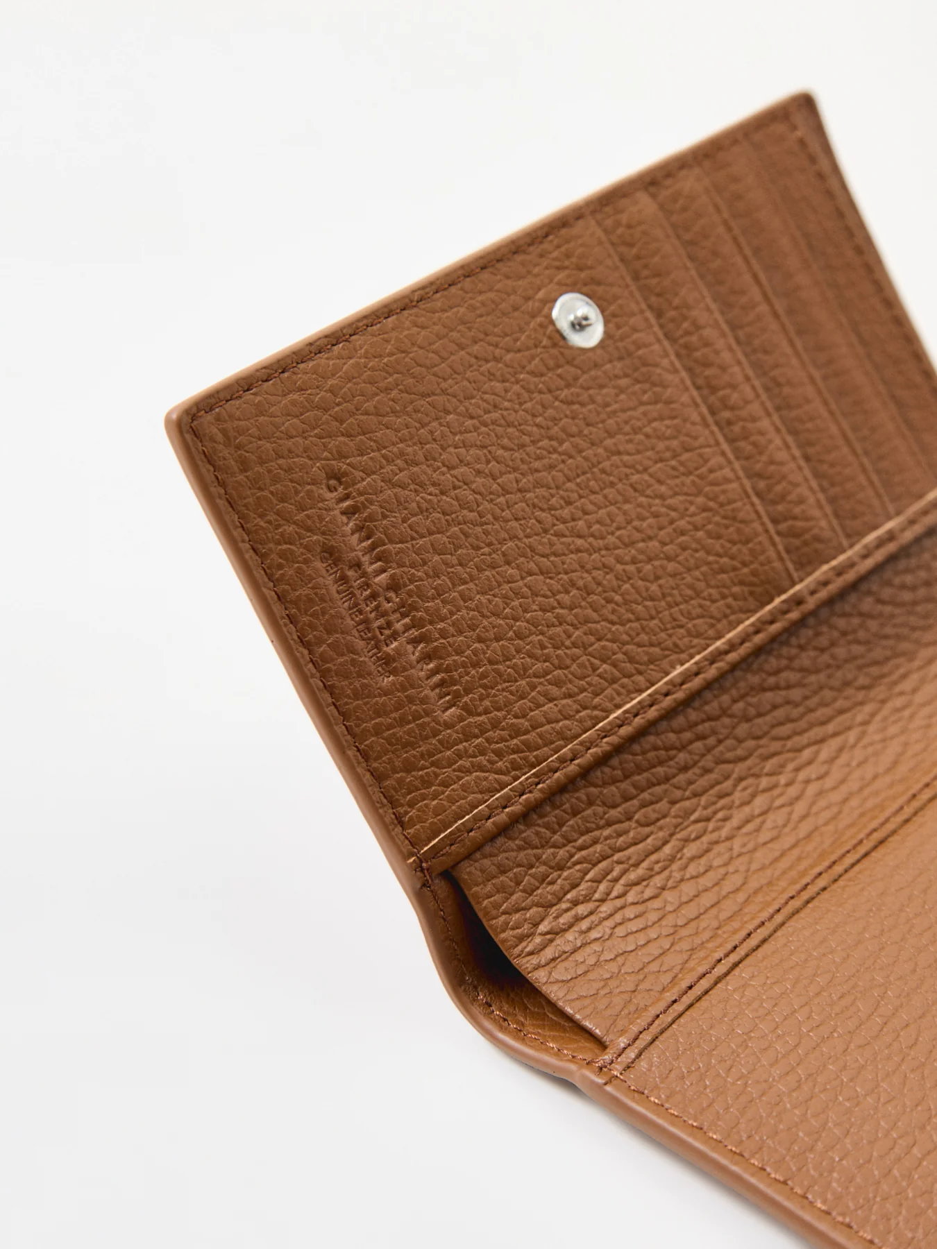 Grana Dollaro Zip Top Wallet Tan - Image 3