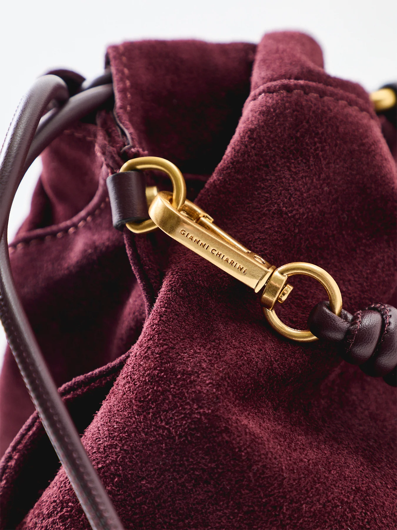 Morgana Large Suede Tote Bag Amarone - Image 4