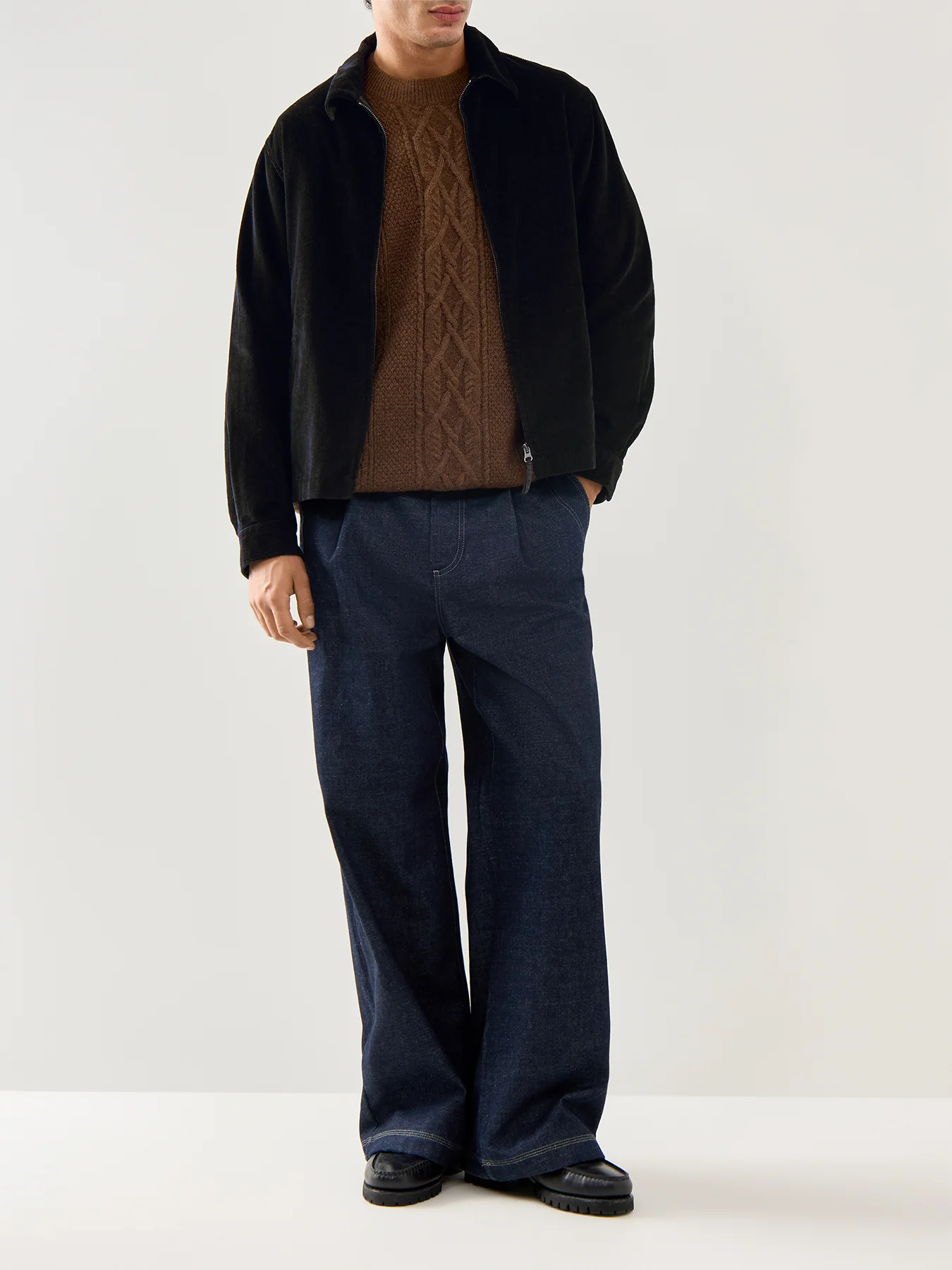 Dave 11 Wales Cord Men Woven Jacket Black - Image 2