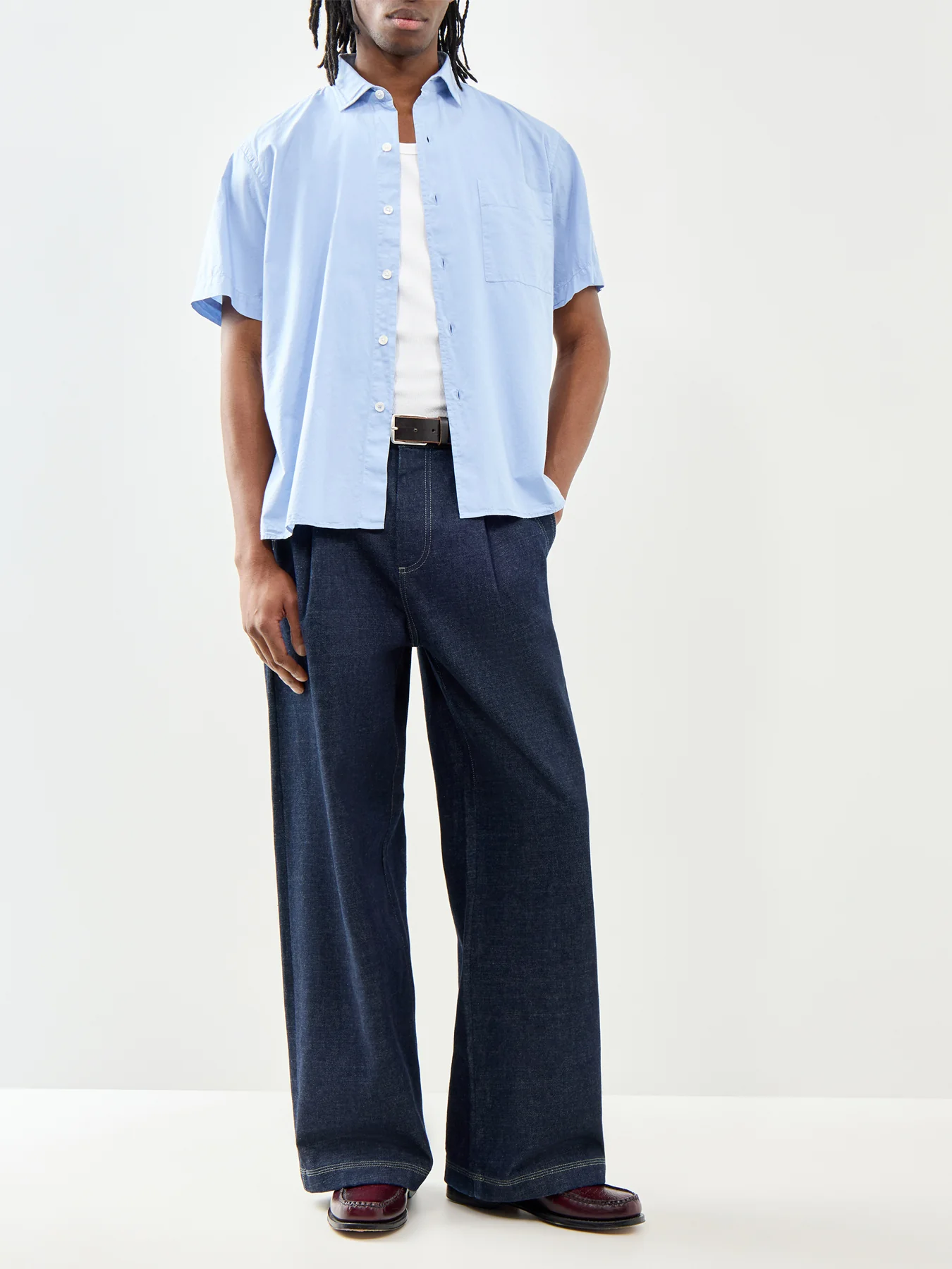 Patterned Shirt Blue - Image 2
