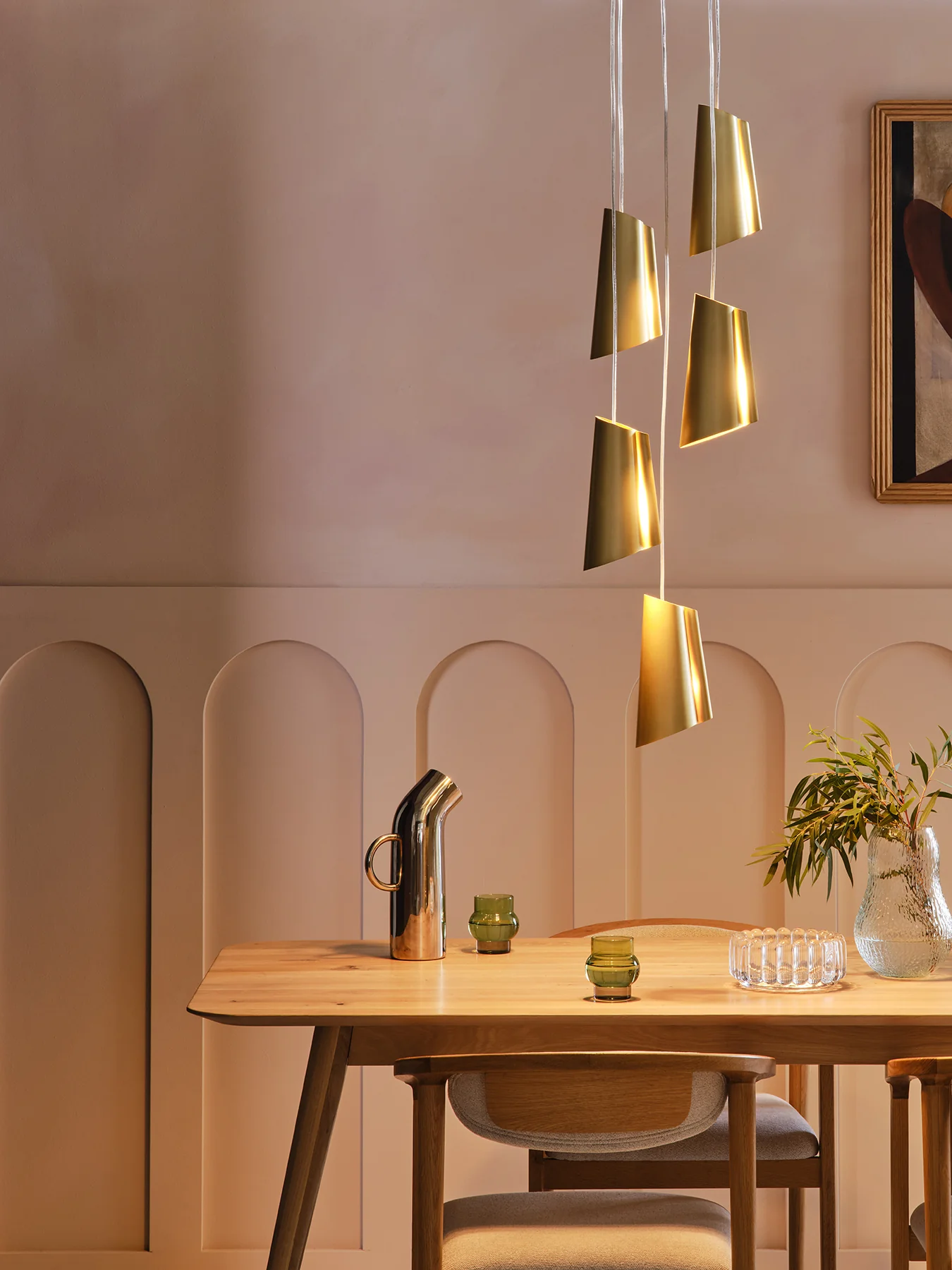Pasmore Metal 5 Light Pendant Brass - Image 2