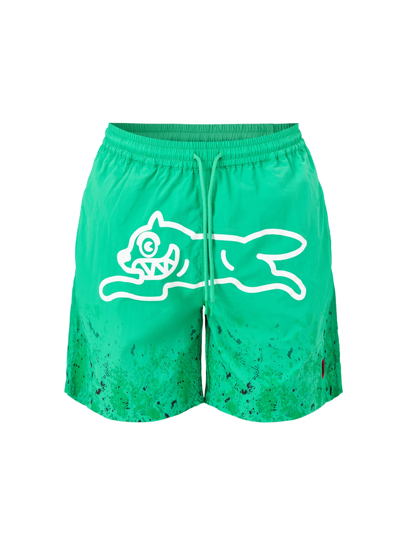 Gradient Snakeskin Running Dog Swim Shorts Green