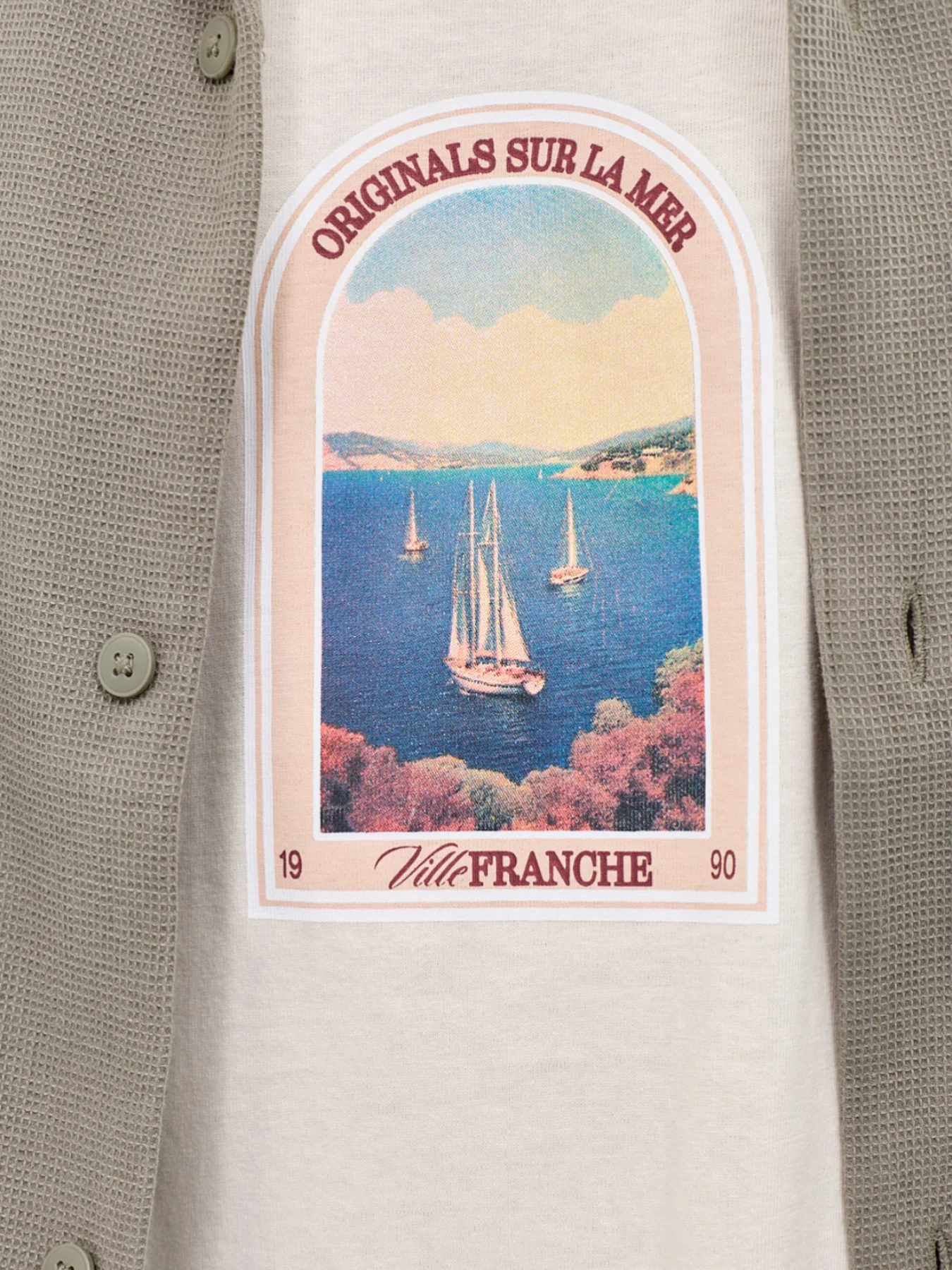 Global Waffle Resort Shirt Olive - Image 3